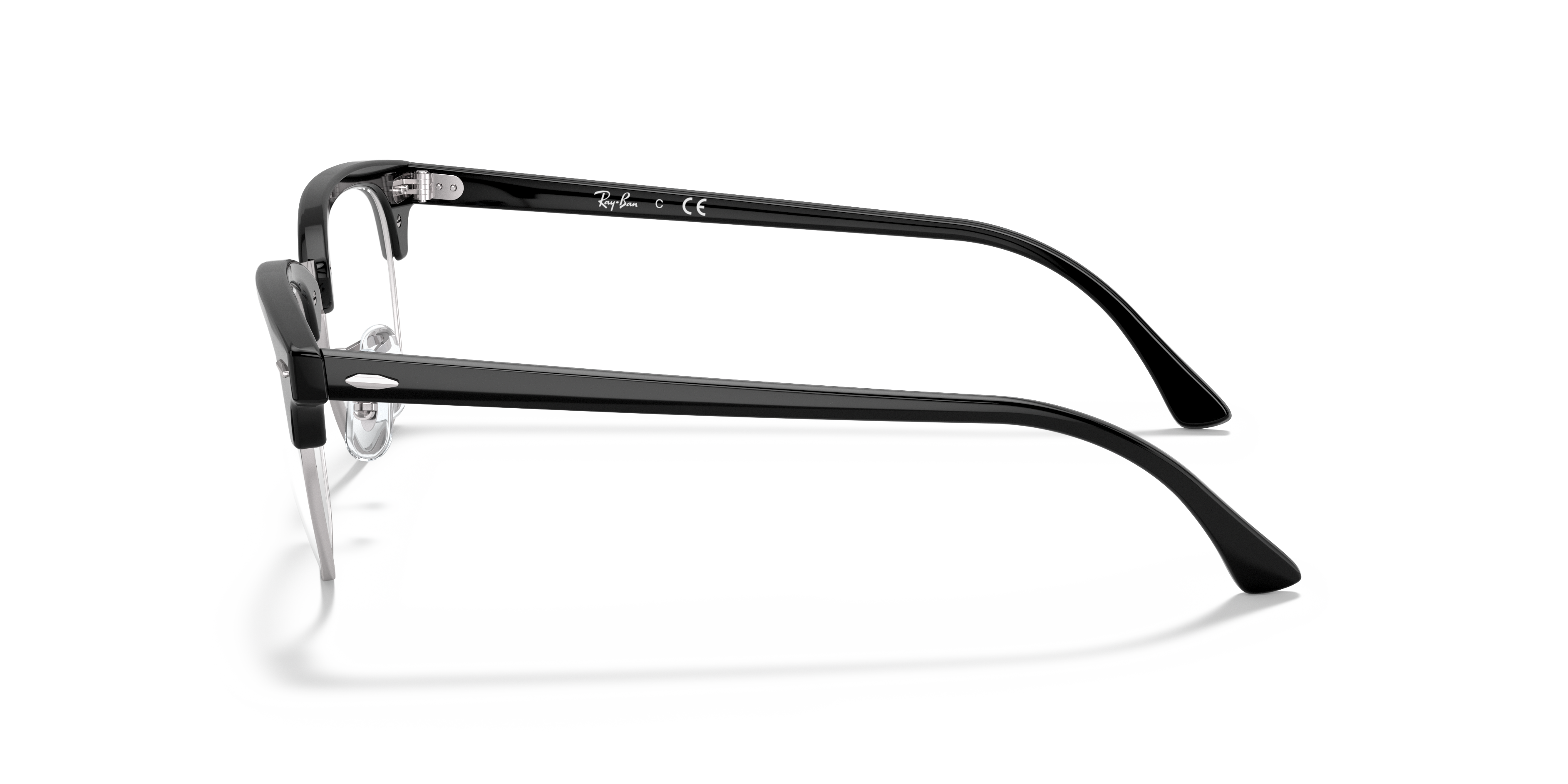 RB5154 Black On Silver AcetateEyeglass Frames for Glasses Direct, Side View