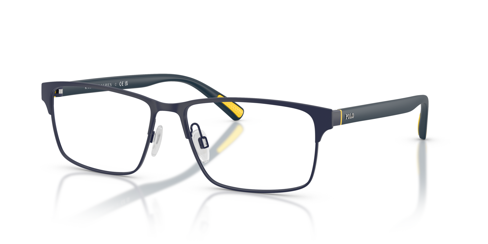 PH1243 Semishiny Navy Blue MetalEyeglass Frames for Glasses Direct, Angle View