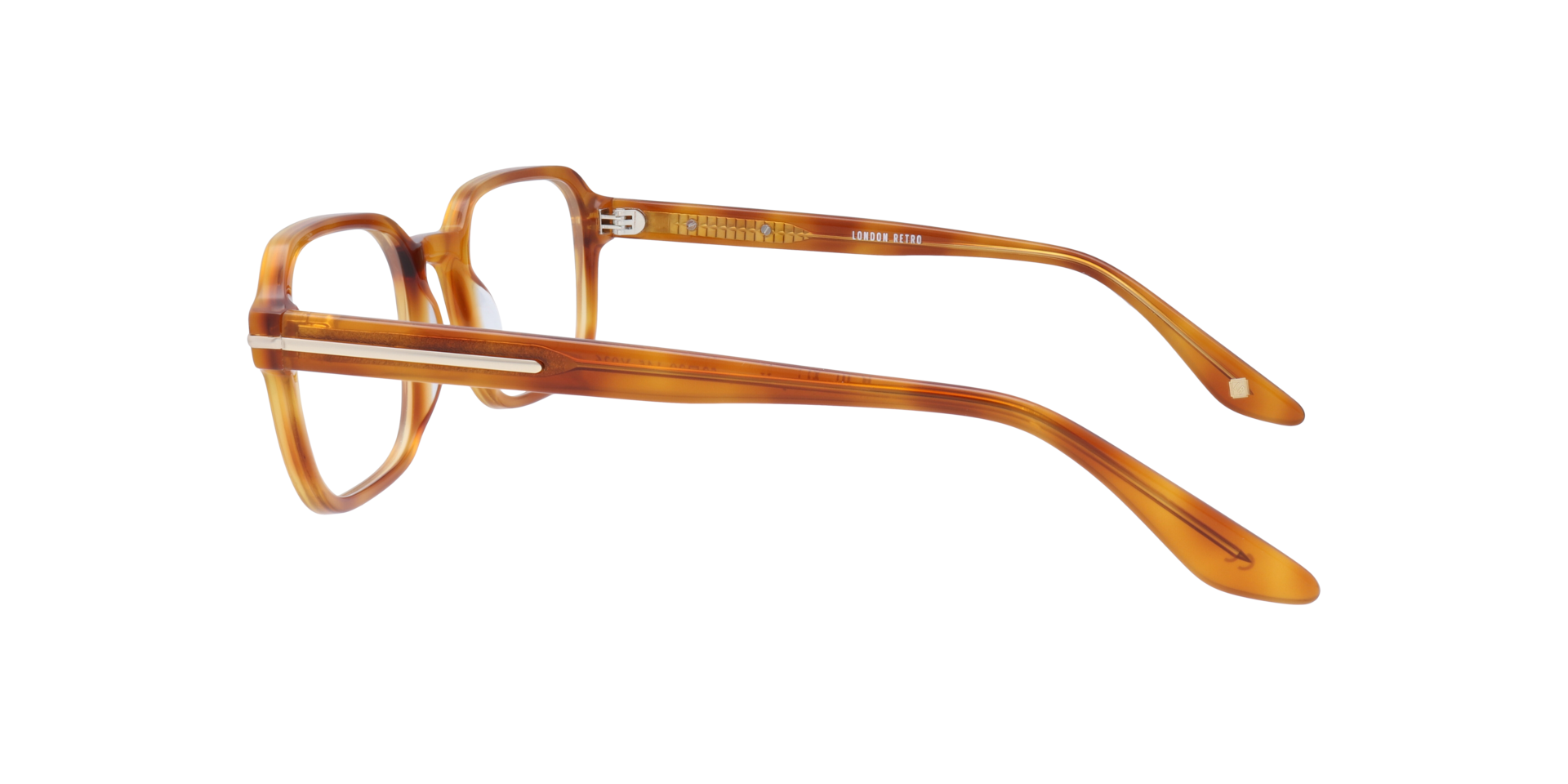 Dollis Shiny Honey AcetateEyeglass Frames for Glasses Direct, Side View