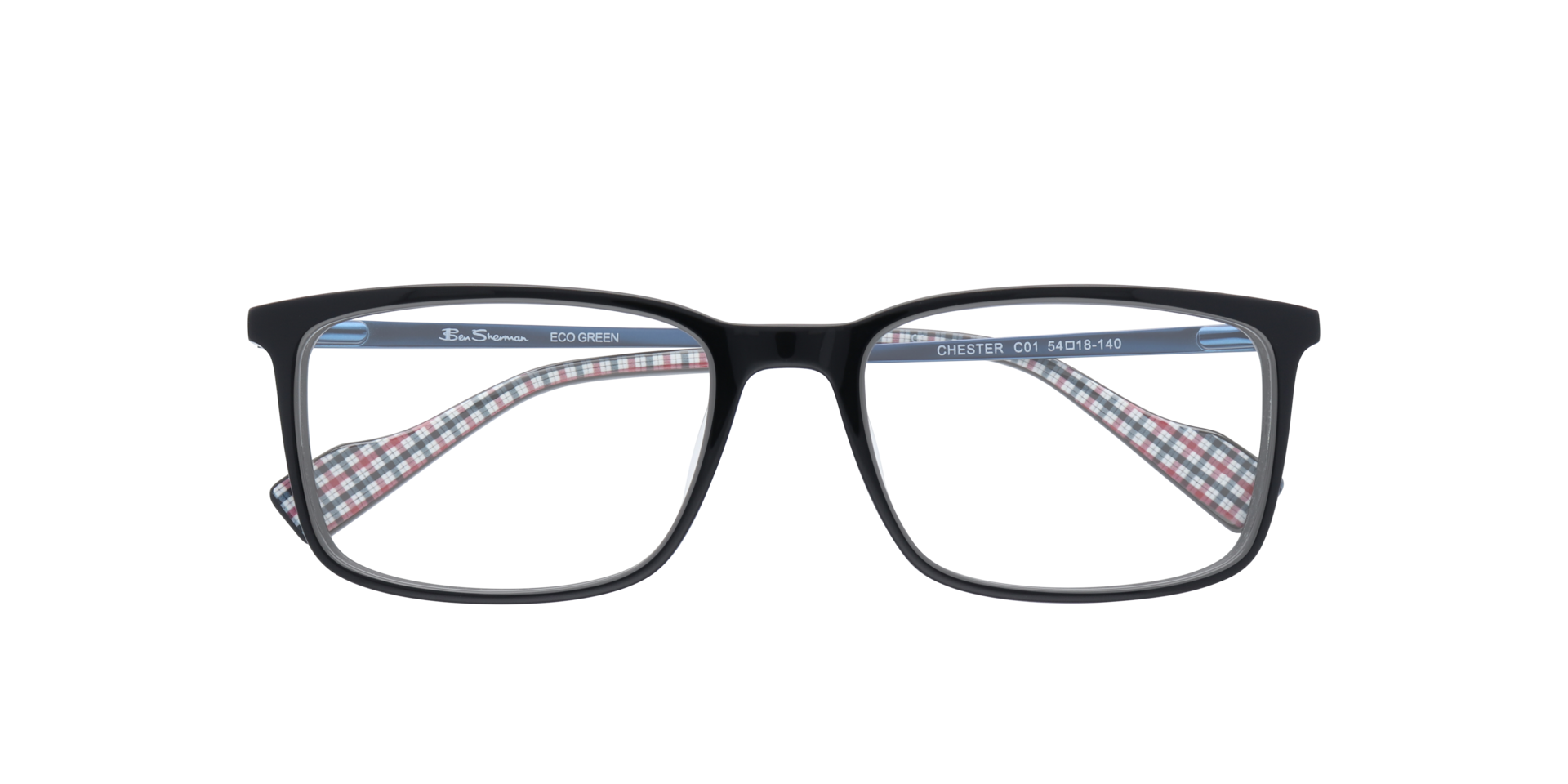 Chester BN Black MetalEyeglass Frames for Glasses Direct, Closed View
