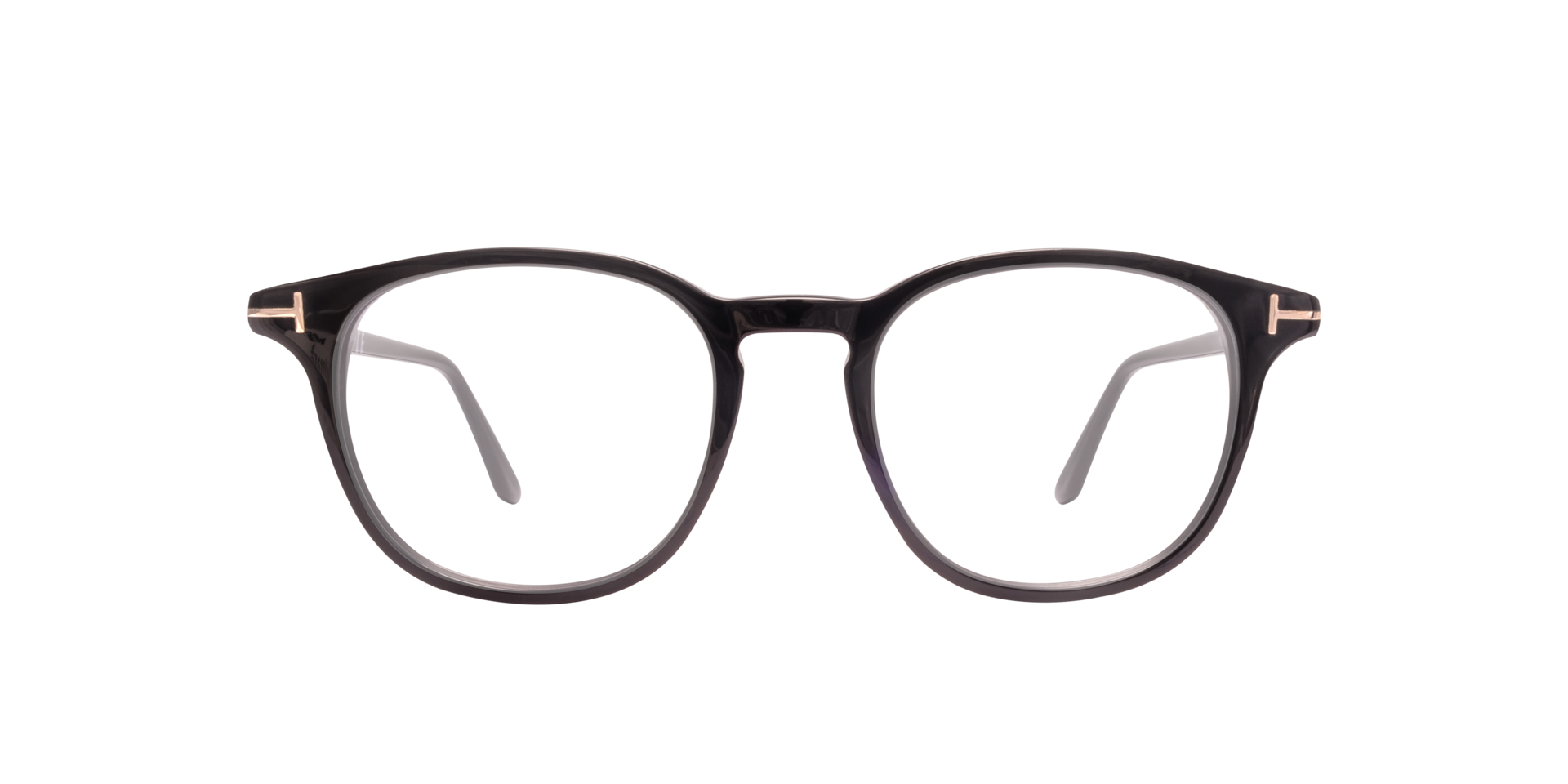 FT5832-B_48001 Black AcetateEyeglass Frames for Glasses Direct, Front View
