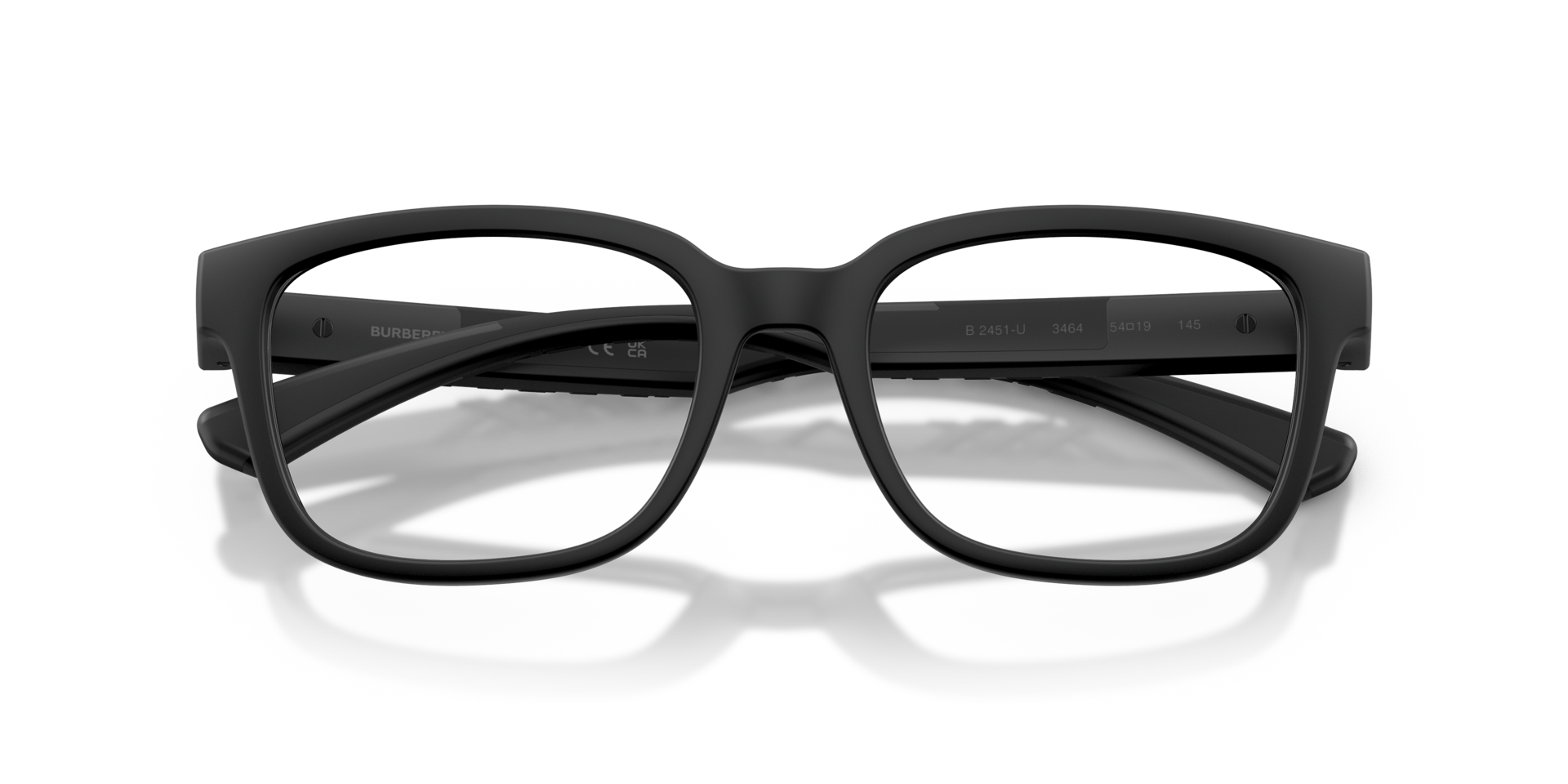 BE2451U Matte Black PlasticEyeglass Frames for Glasses Direct, Closed View