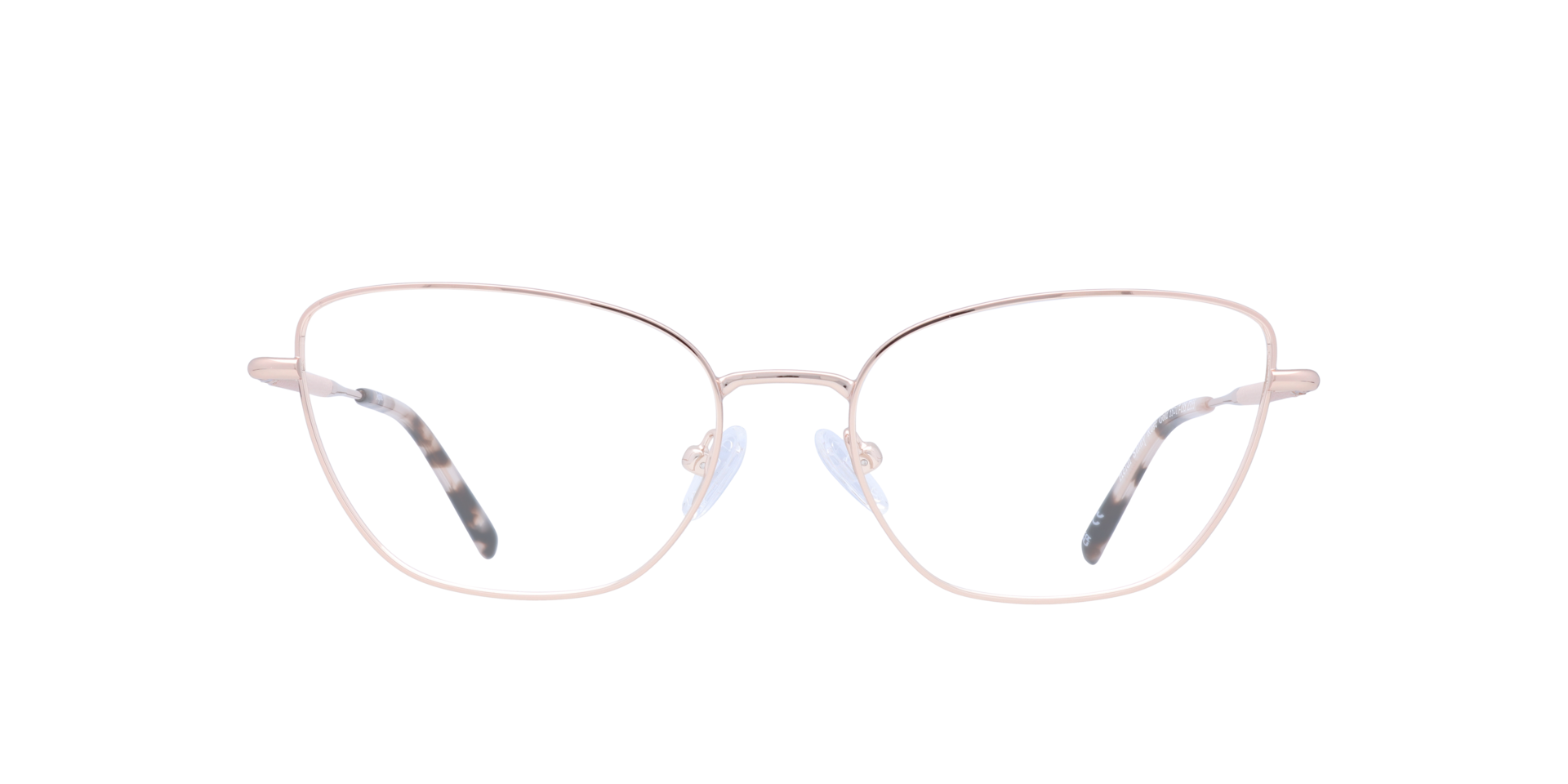 Heidi Shiny Rose Gold MetalEyeglass Frames for Glasses Direct, Front View