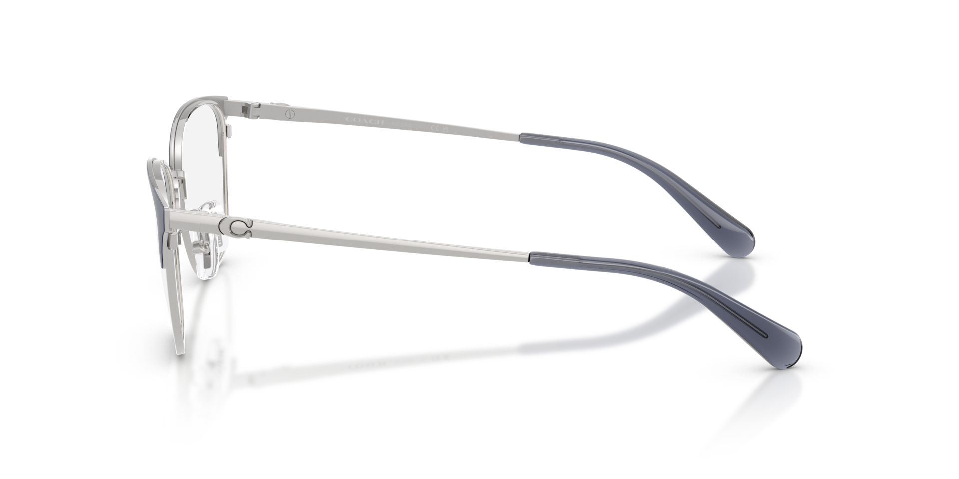 HC5202 Silver & Blue MetalEyeglass Frames for Glasses Direct, Side View