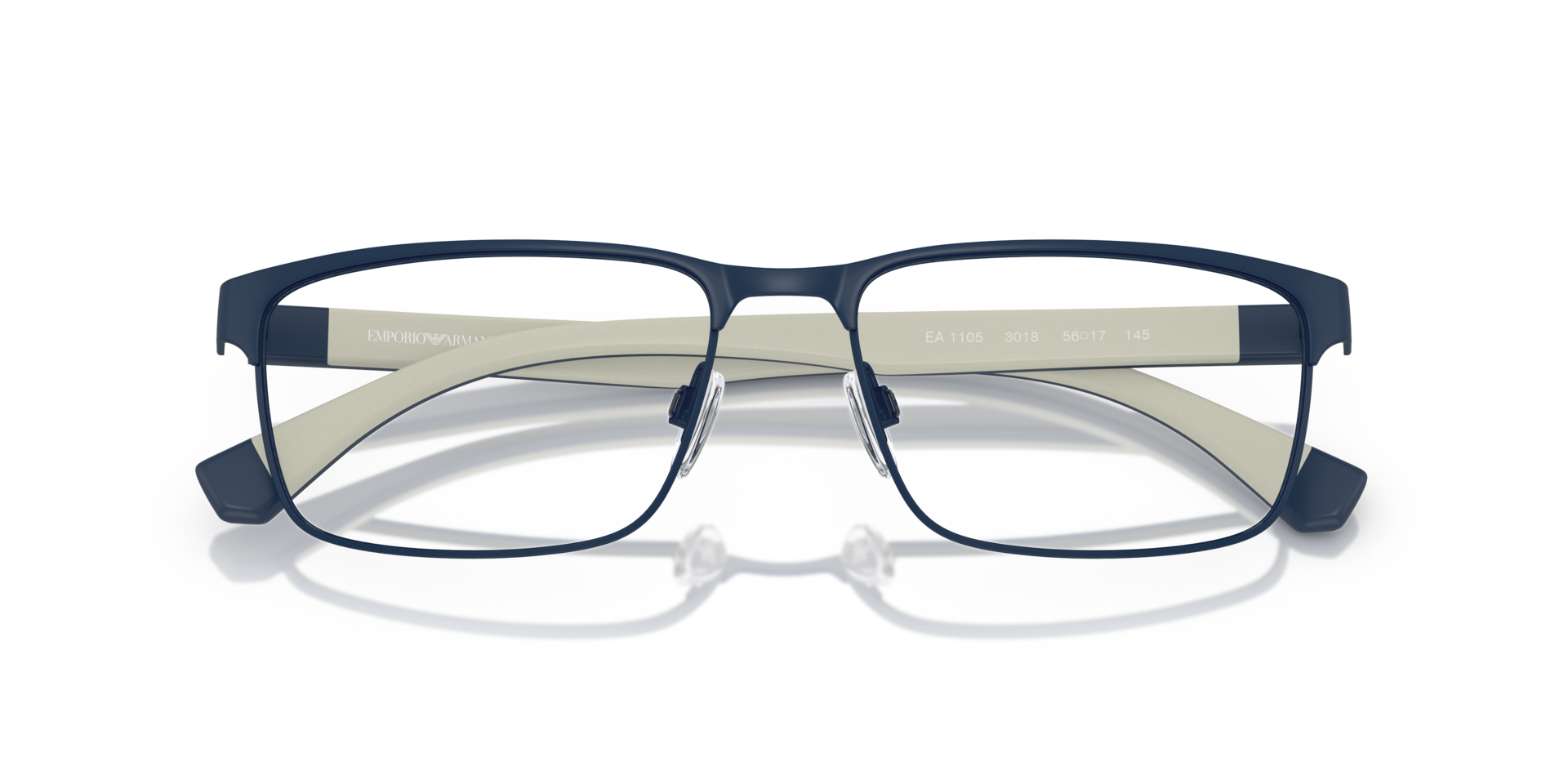 EA1105 Matte Blue MetalEyeglass Frames for Glasses Direct, Closed View