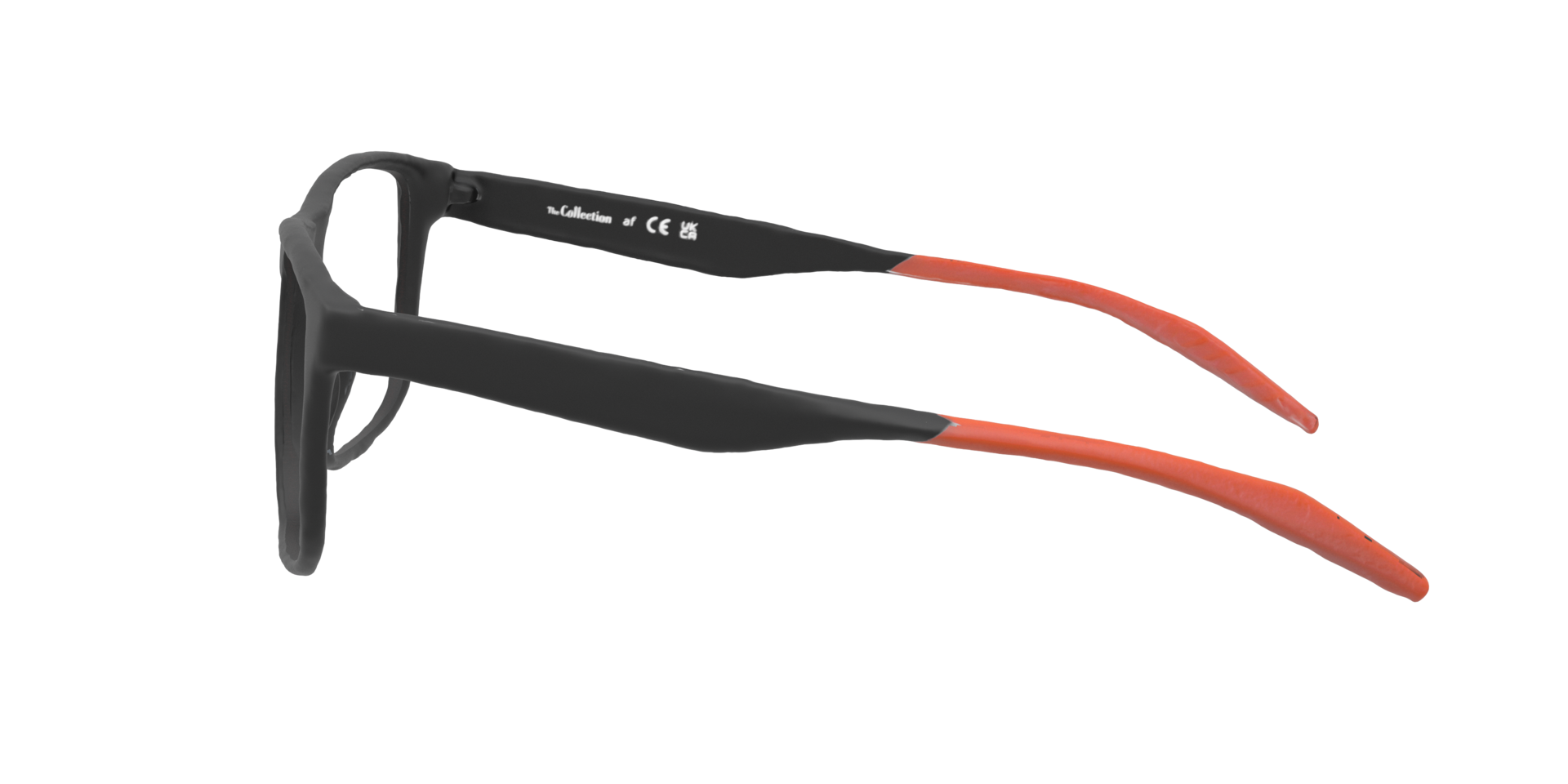 Mike Matt Black PlasticEyeglass Frames for Glasses Direct, Side View