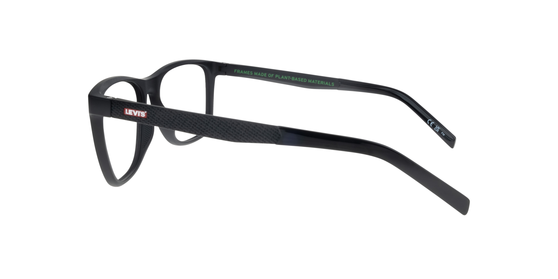 LV 5050 Black PlasticEyeglass Frames for Glasses Direct, Side View