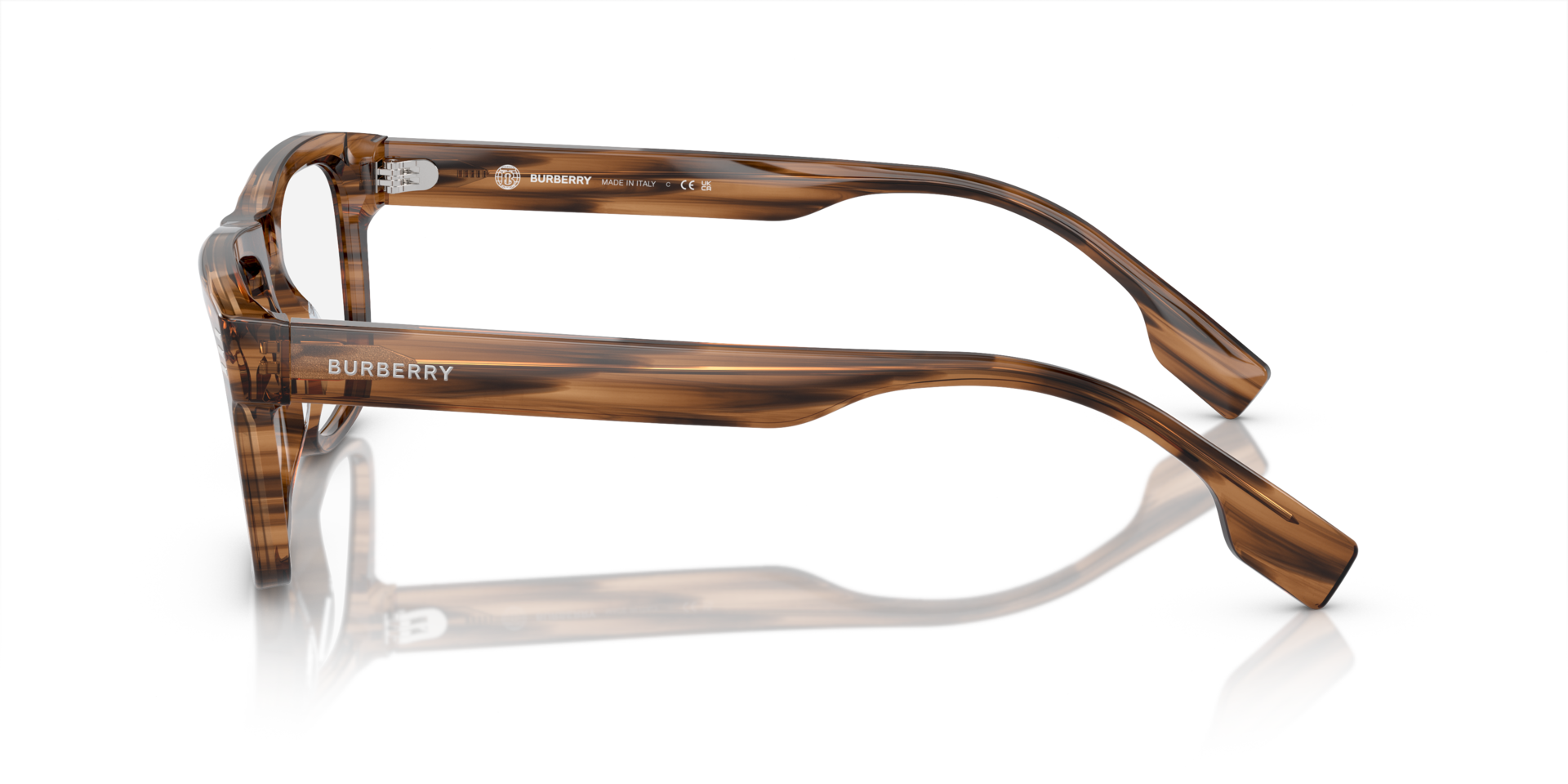 BE2387 Brown AcetateEyeglass Frames for Glasses Direct, Side View