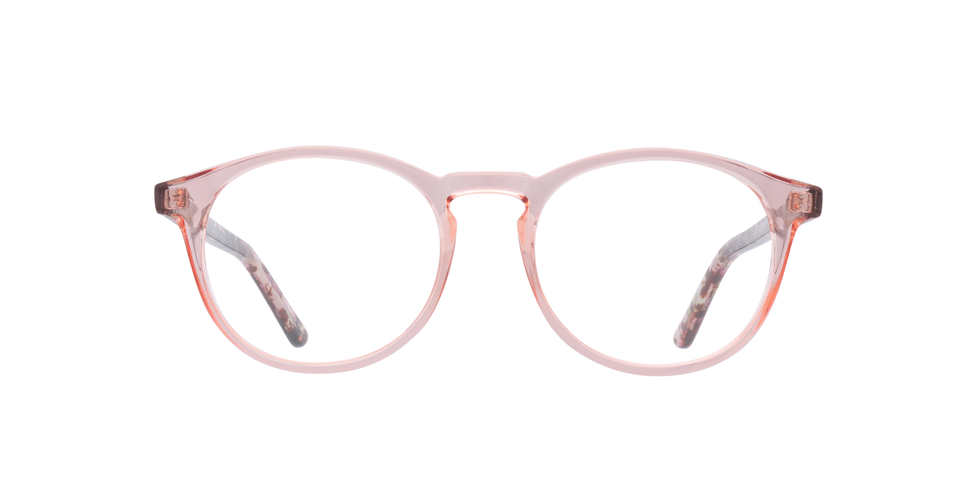 Deon Crystal Pink PlasticEyeglass Frames for Glasses Direct, Front View