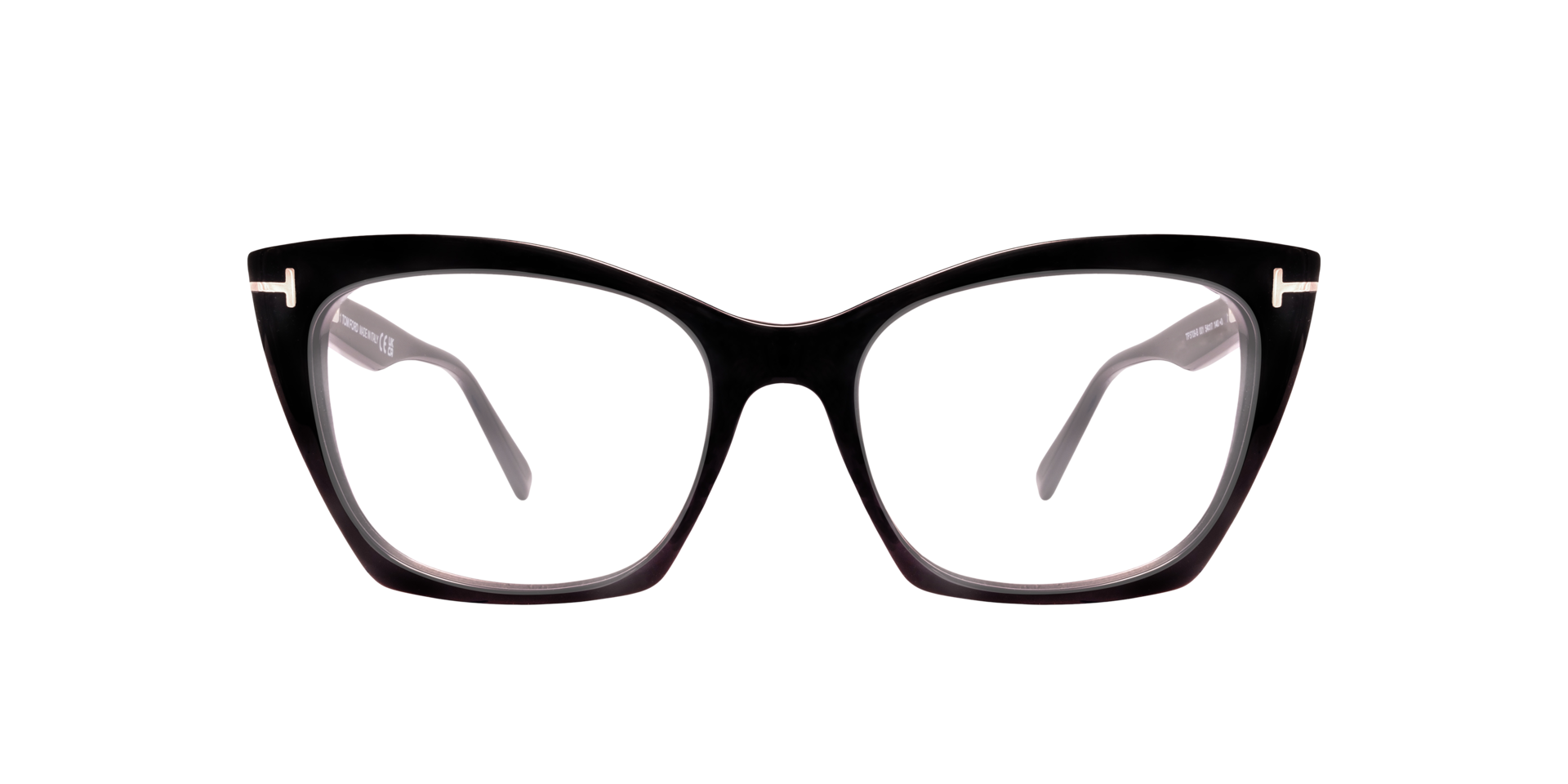 FT5709-B Black Shiny AcetateEyeglass Frames for Glasses Direct, Front View