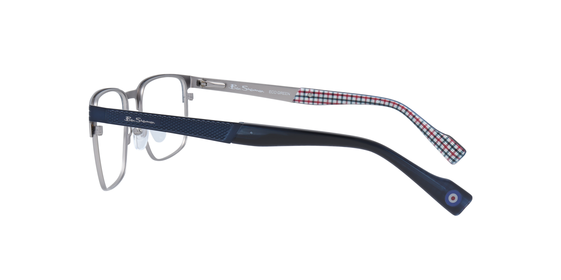 Stanley BN Blue PlasticEyeglass Frames for Glasses Direct, Side View