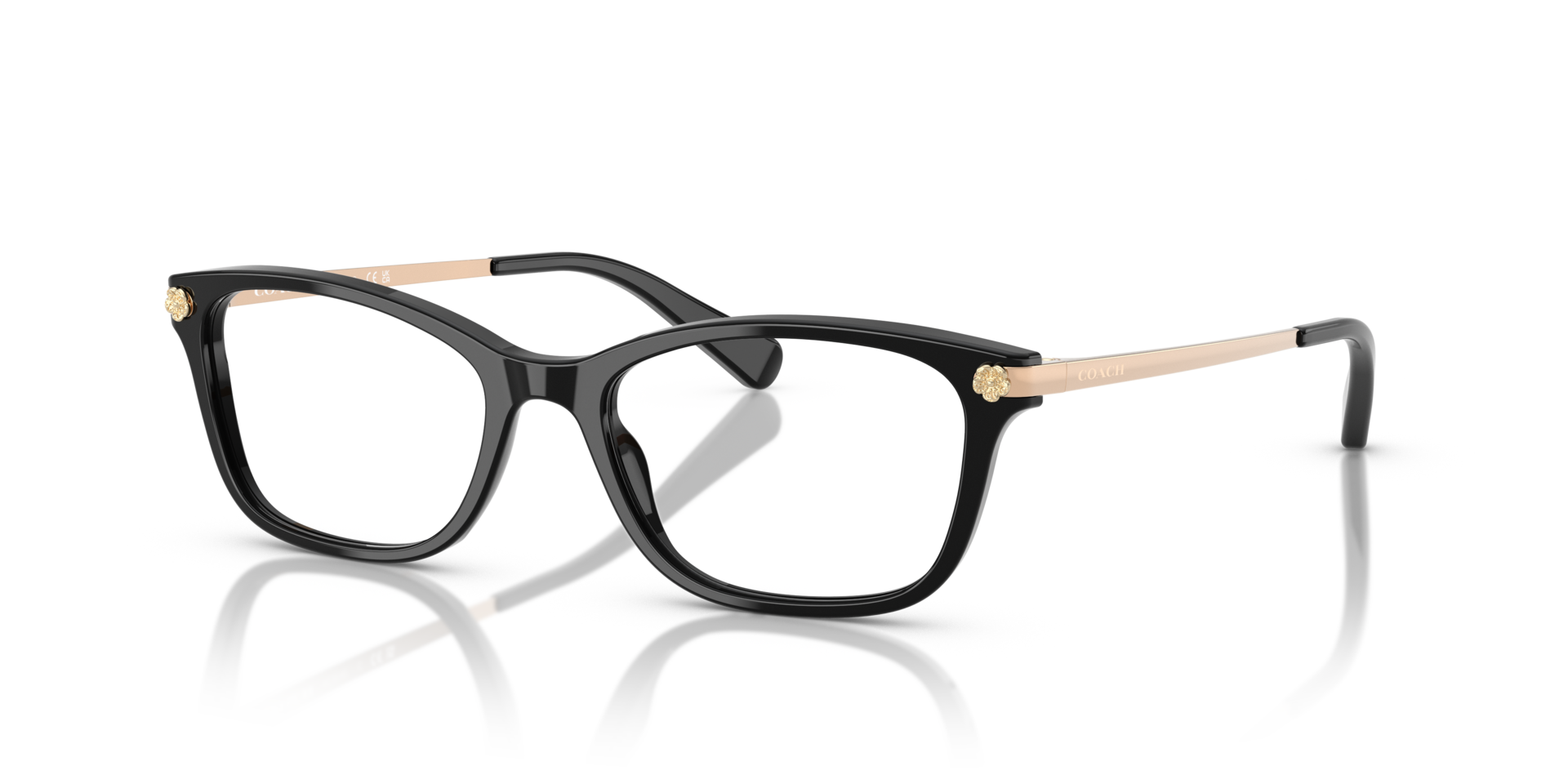 HC6142 Black AcetateEyeglass Frames for Glasses Direct, Angle View