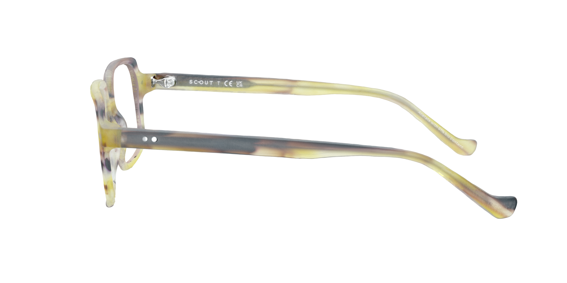 Mogensen Stripped Green AcetateEyeglass Frames for Glasses Direct, Side View