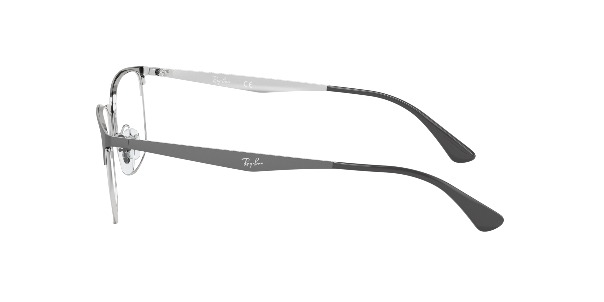 RB6421 Grey On Silver MetalEyeglass Frames for Glasses Direct, Side View