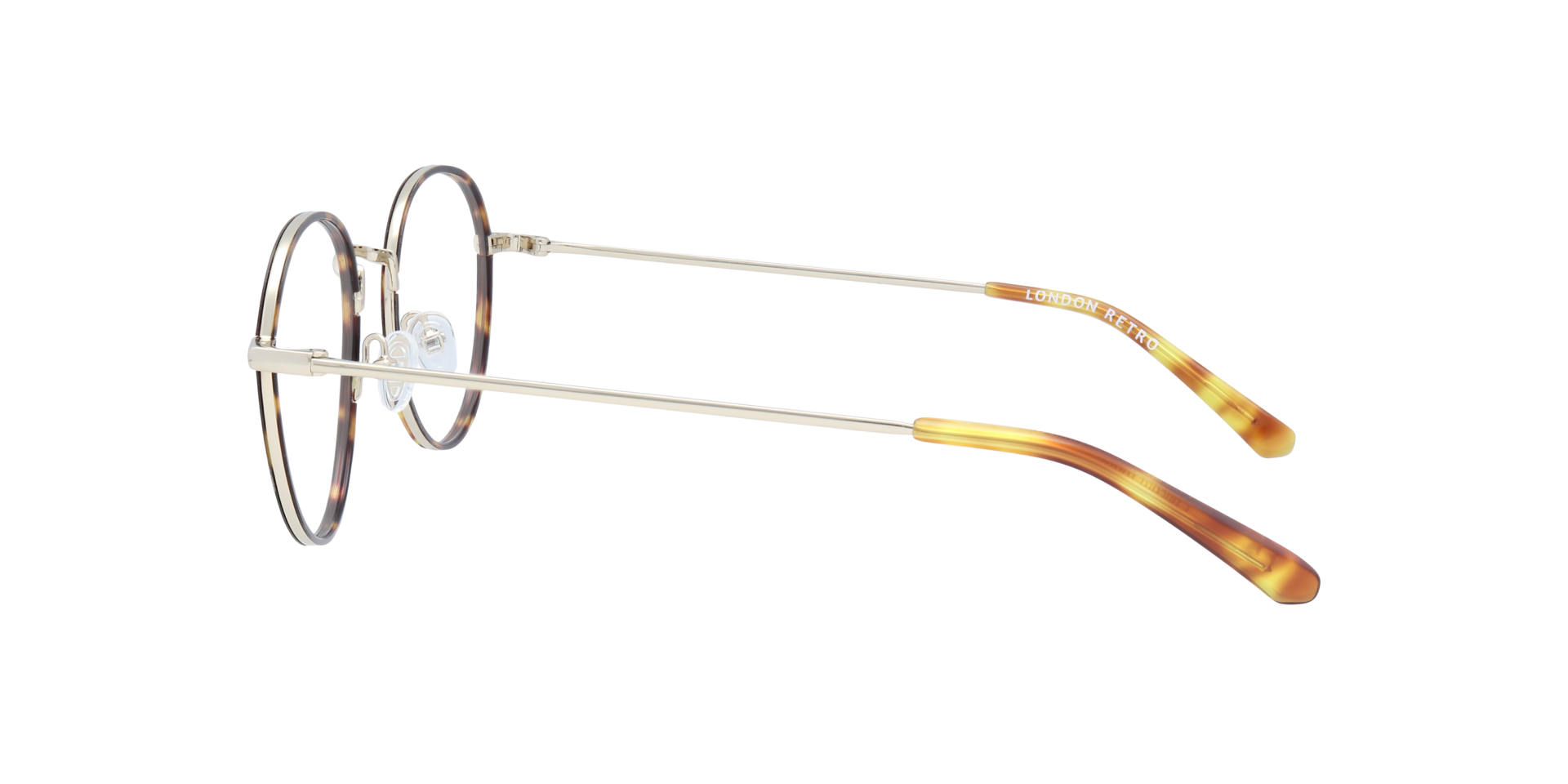 Concord Tortoise & Gold MetalEyeglass Frames for Glasses Direct, Side View