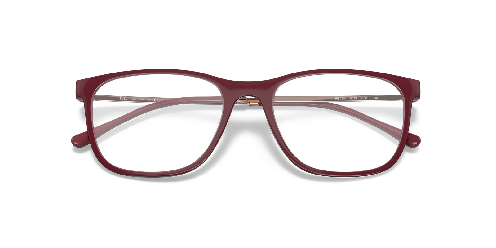 RB7244 Red Cherry PlasticEyeglass Frames for Glasses Direct, Closed View