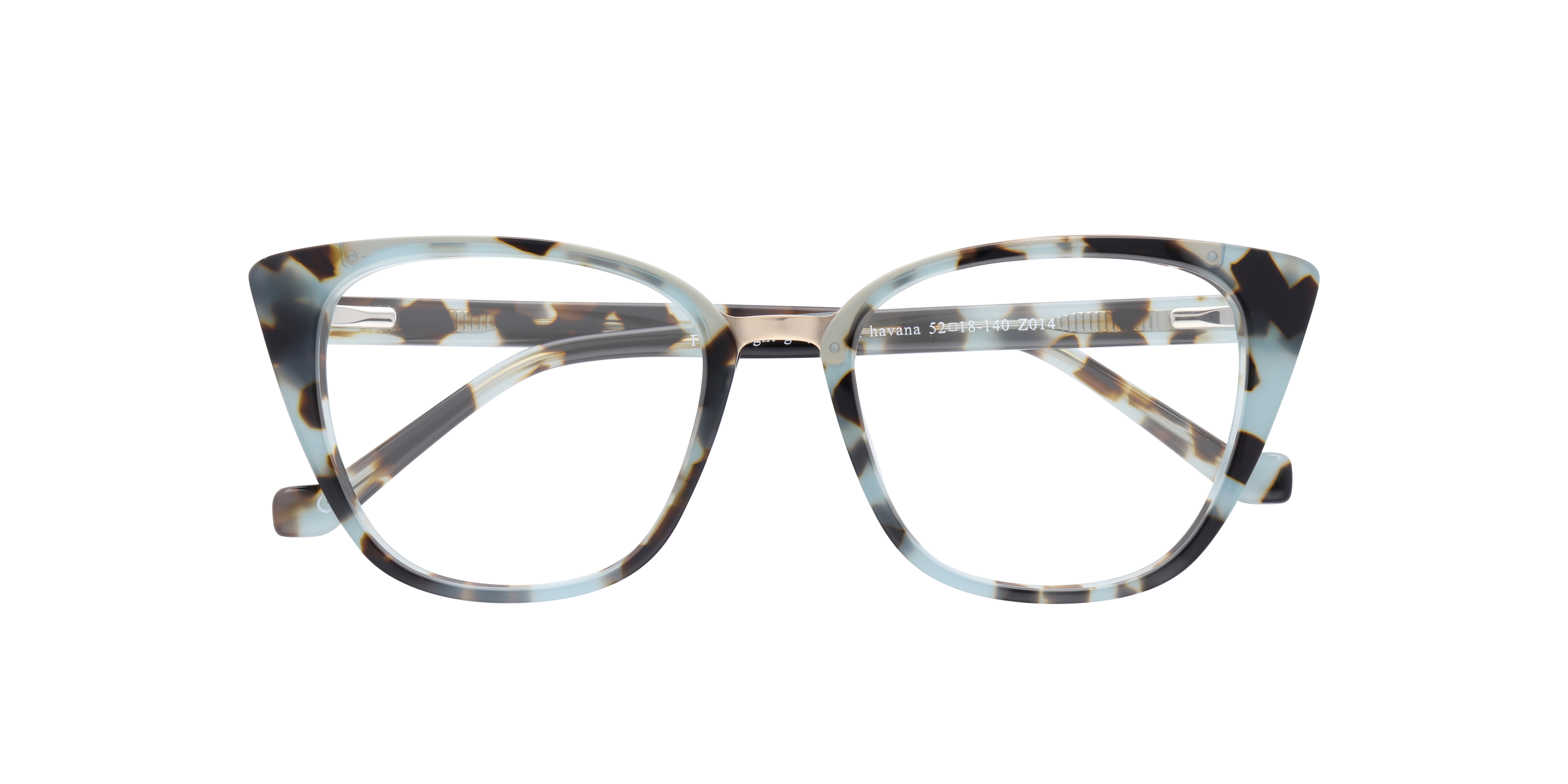 Faith Light Grey & Green AcetateEyeglass Frames for Glasses Direct, Closed View