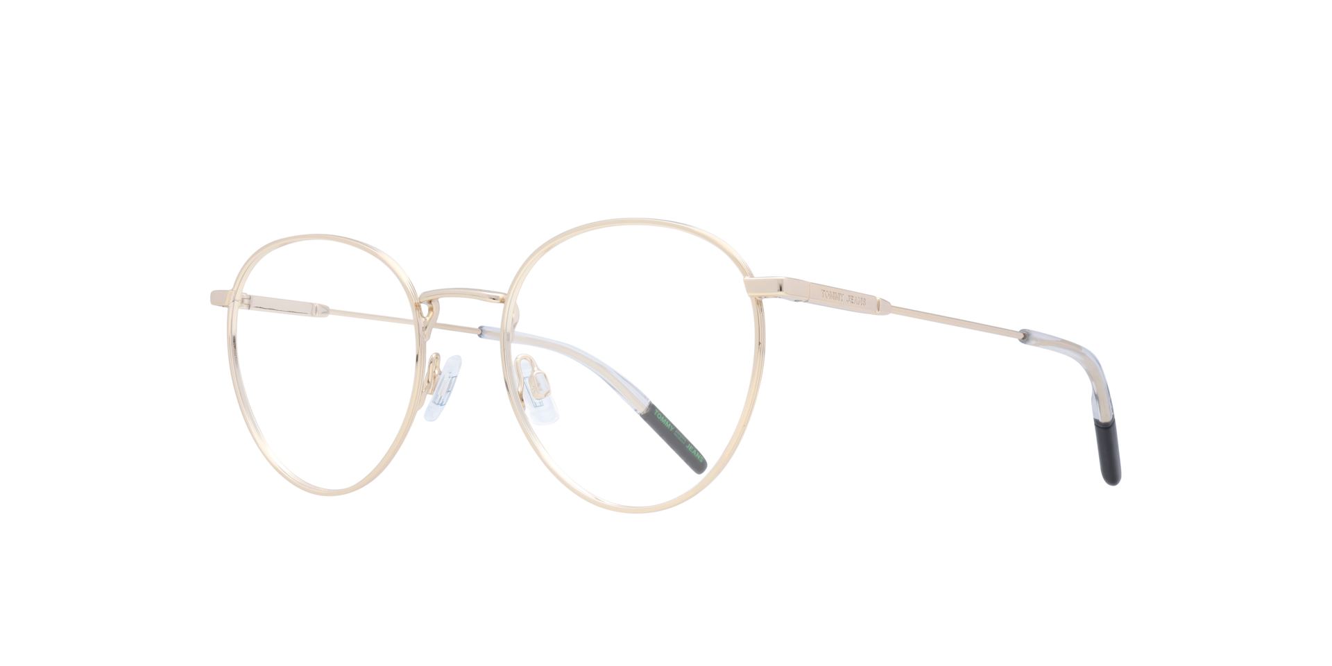 TJ 0089 Gold MetalEyeglass Frames for Glasses Direct, Angle View