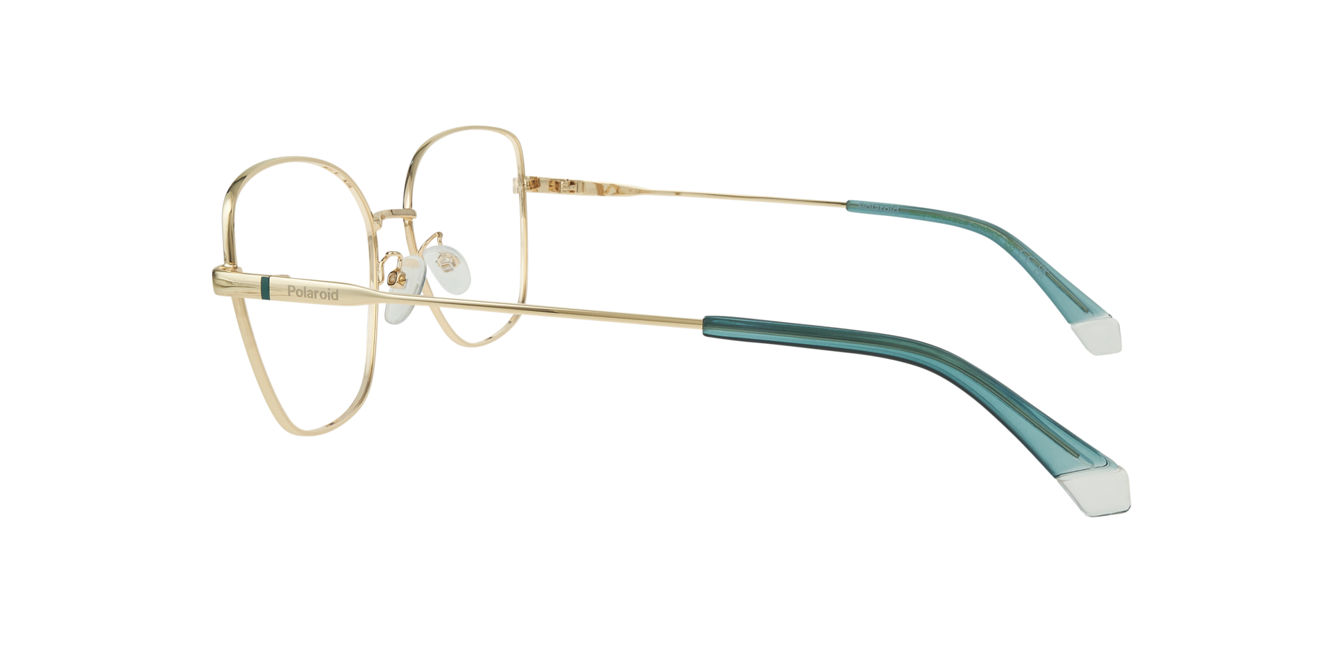 PLD D521/G Gold Shiny MetalEyeglass Frames for Glasses Direct, Side View