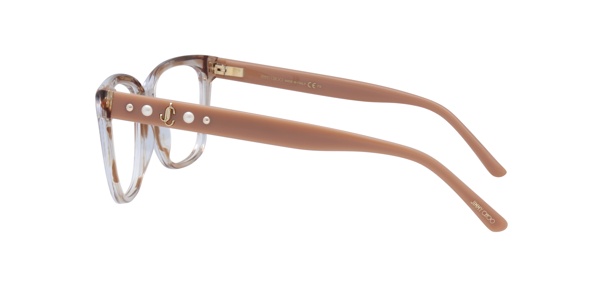 JC335 Clear PlasticEyeglass Frames for Glasses Direct, Side View
