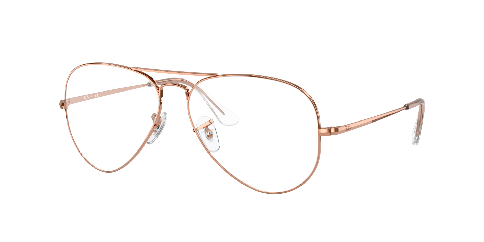 RB6489 Rose Gold MetalEyeglass Frames for Glasses Direct, Angle View