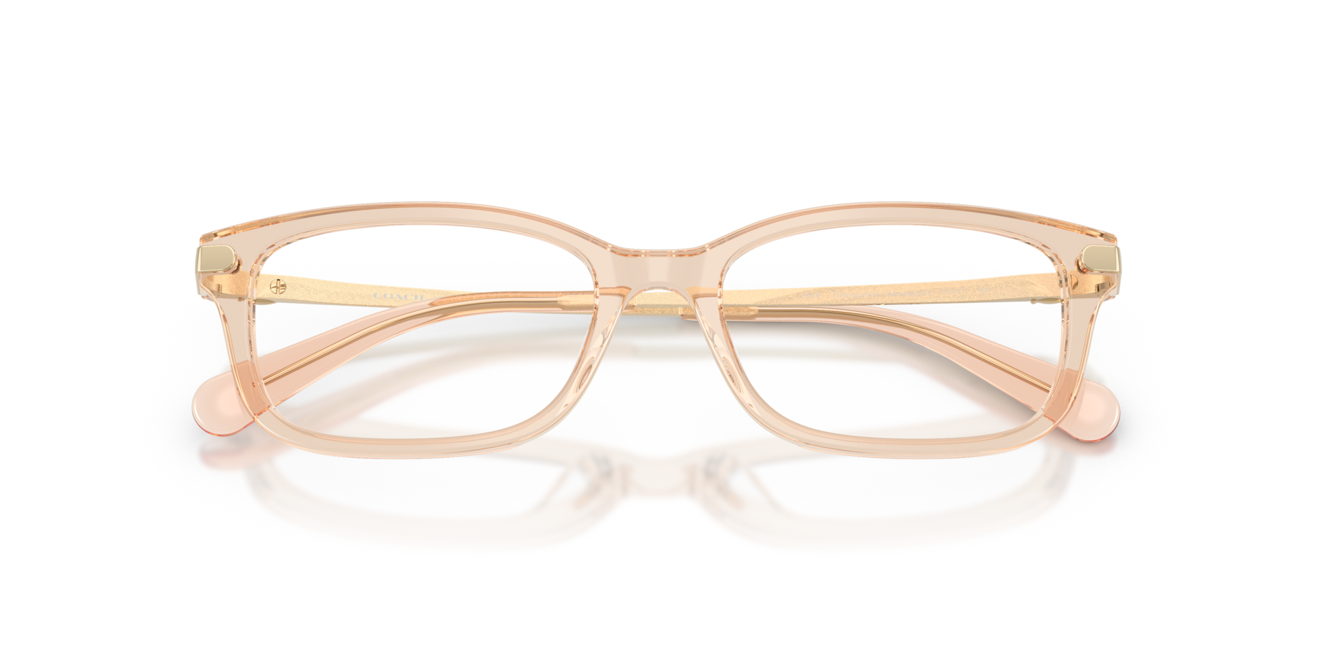 HC6287U Transparent Champagne AcetateEyeglass Frames for Glasses Direct, Closed View