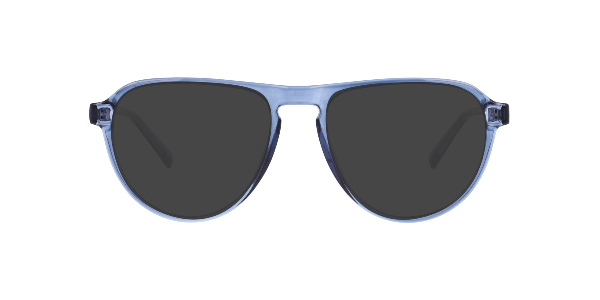 Nigel Transparent Dark Blue PlasticEyeglass Frames for Glasses Direct, with Tinted Lenses