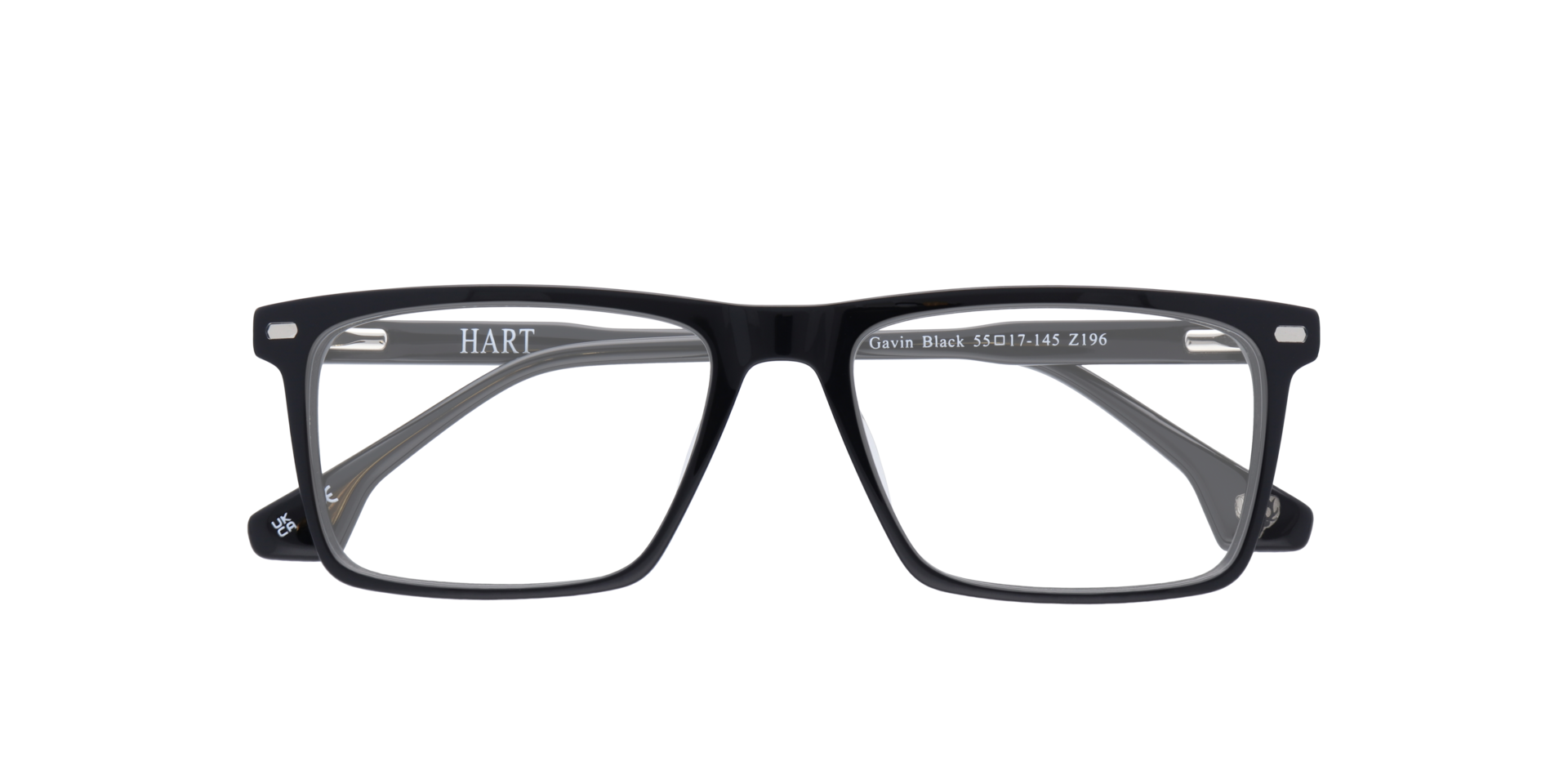 Gavin Black AcetateEyeglass Frames for Glasses Direct, Closed View