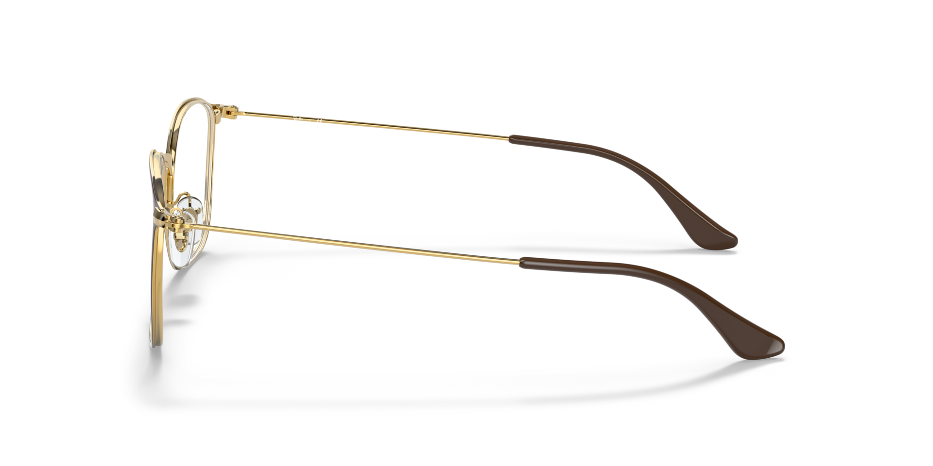 RB6466 Brown On Gold MetalEyeglass Frames for Glasses Direct, Side View