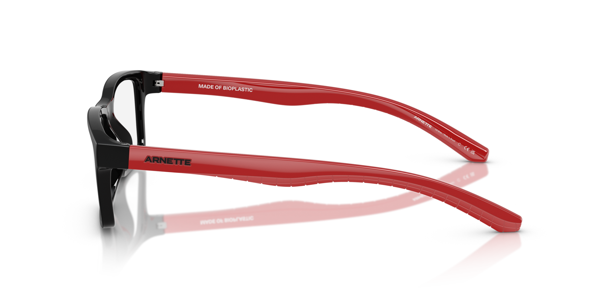 AN7262U Red Matte & Shiny PlasticEyeglass Frames for Glasses Direct, Side View
