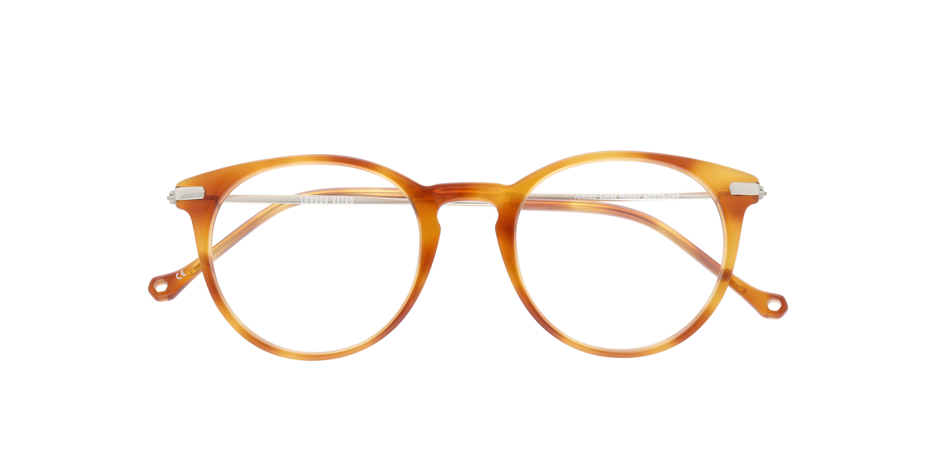 Albion Light Honey AcetateEyeglass Frames for Glasses Direct, Closed View