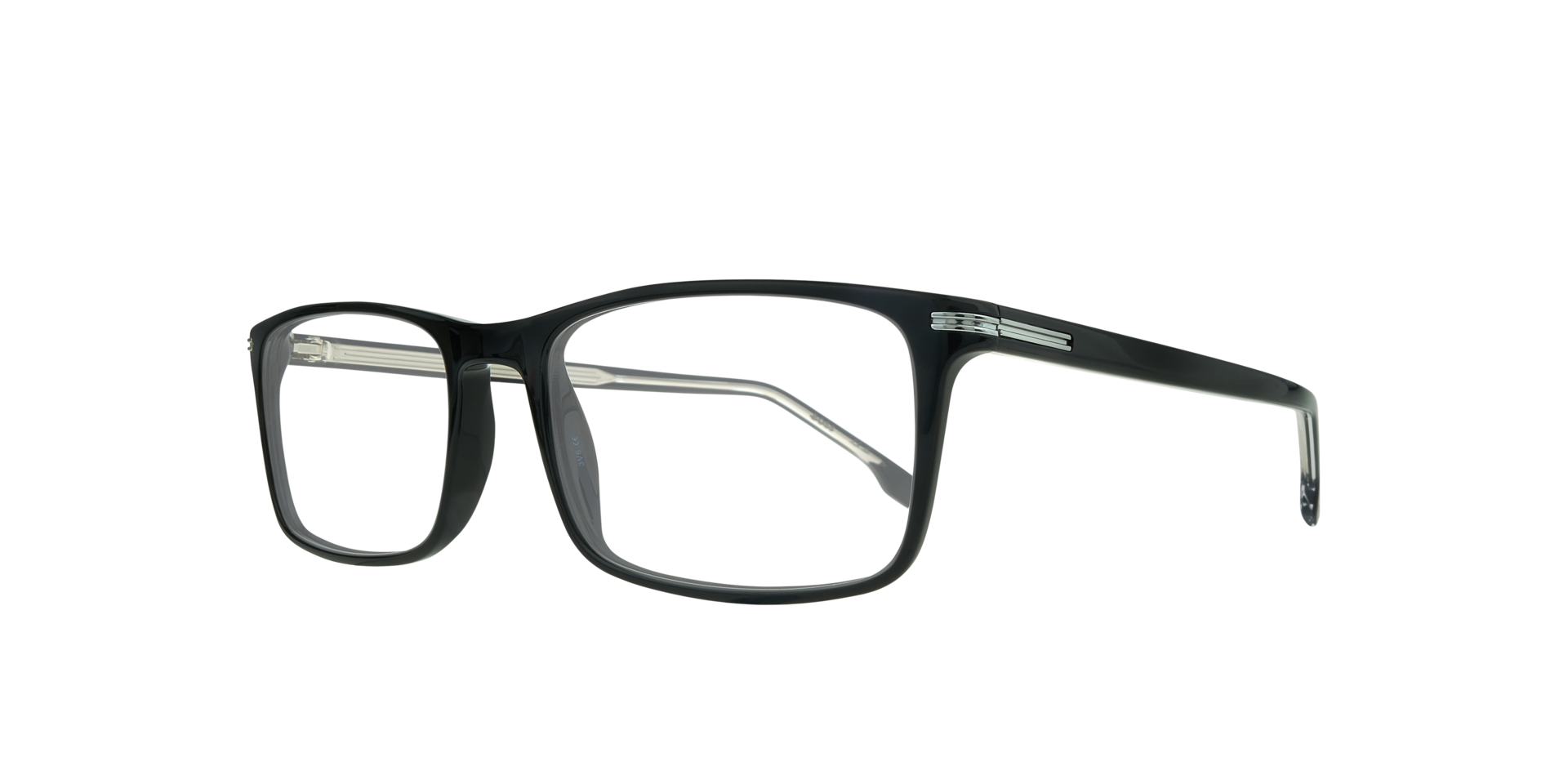 BOSS 1630 Black AcetateEyeglass Frames for Glasses Direct, Angle View
