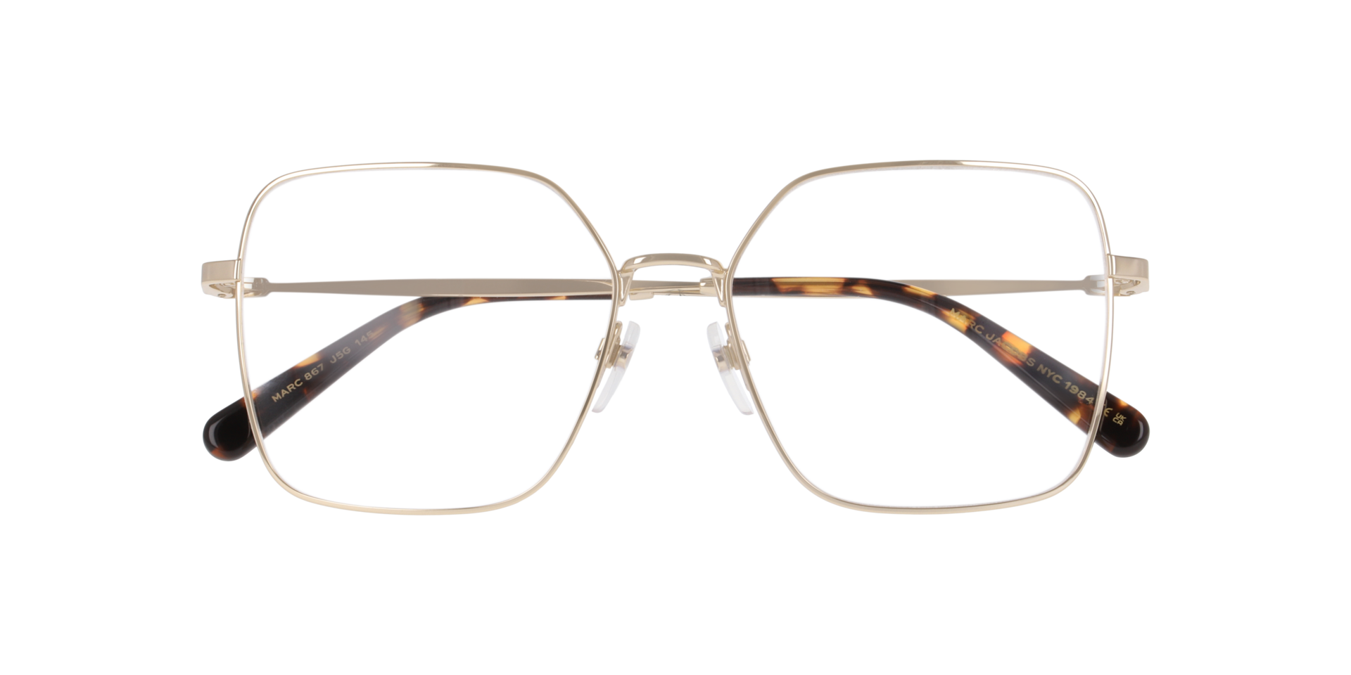 MARC 867 Gold MetalEyeglass Frames for Glasses Direct, Closed View