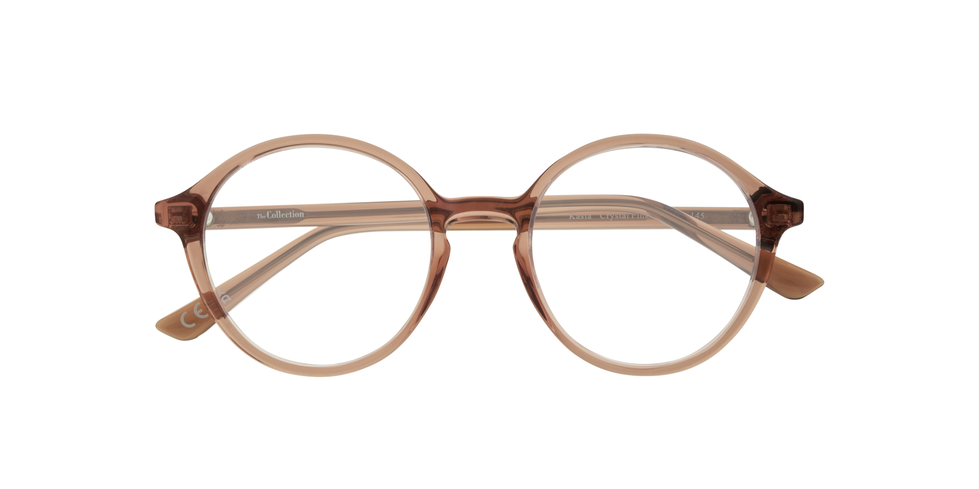 Kasia Crystal Pink PlasticEyeglass Frames for Glasses Direct, Closed View