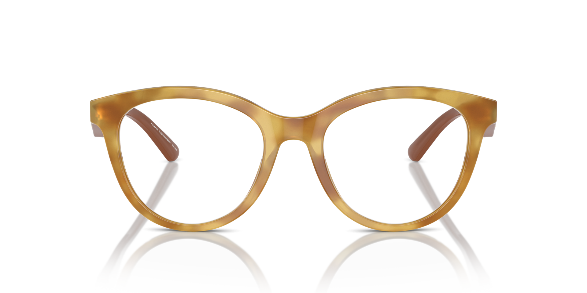 EA3236 Shiny Light Havana AcetateEyeglass Frames for Glasses Direct, Front View