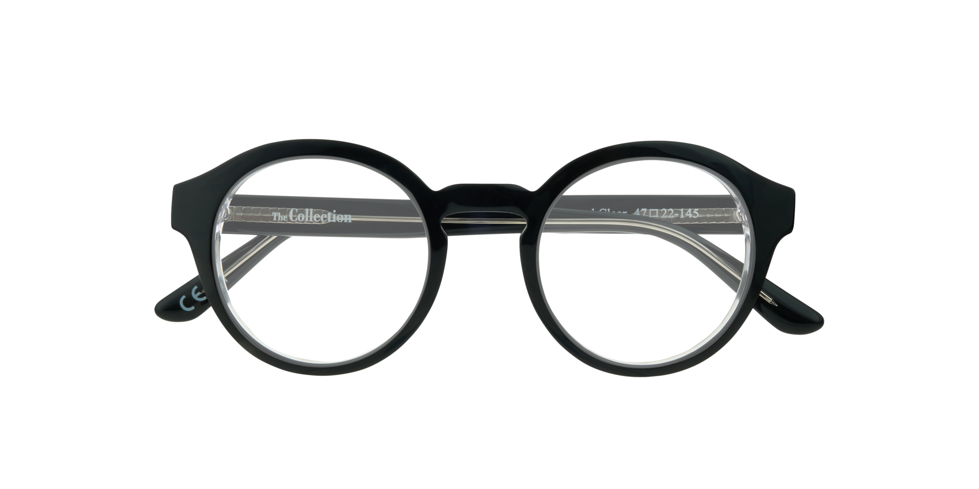 Justin Bi Layers Black & Crystal AcetateSunglass Frames for Glasses Direct, Closed View
