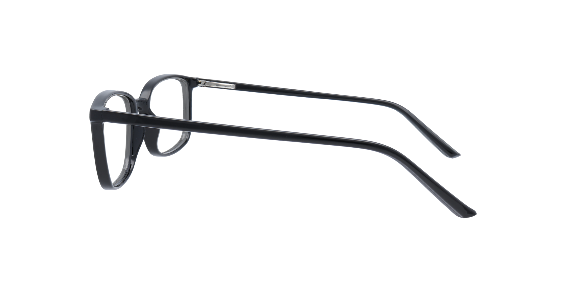 Ashlyn Shiny Black PlasticEyeglass Frames for Glasses Direct, Side View