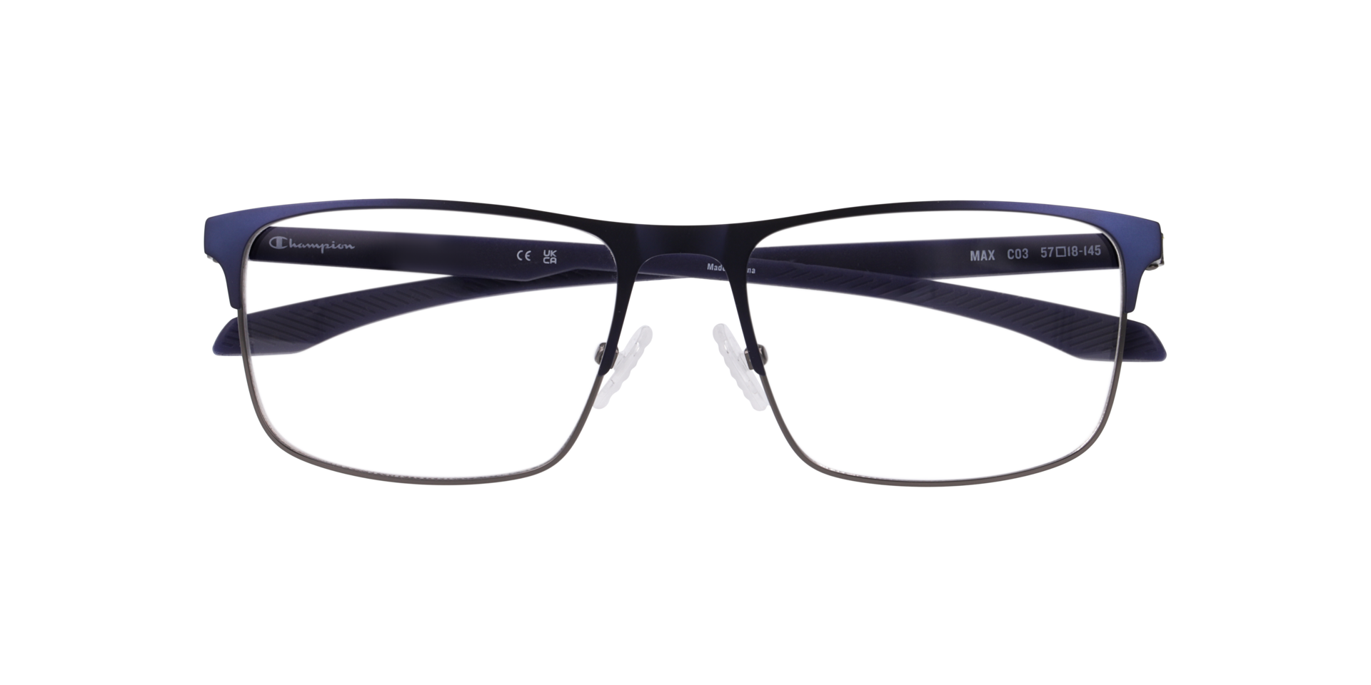 Cumax Blue MetalEyeglass Frames for Glasses Direct, Closed View