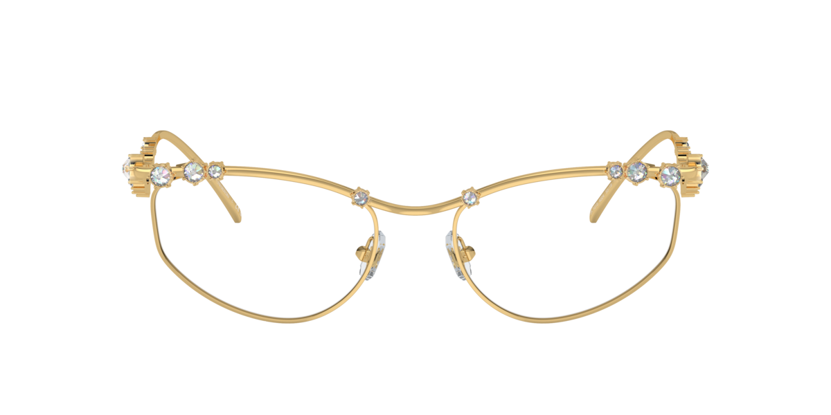Swarovski Women's Gold Irregular Metal Eyeglasses Online - Full Rim - Sk1015