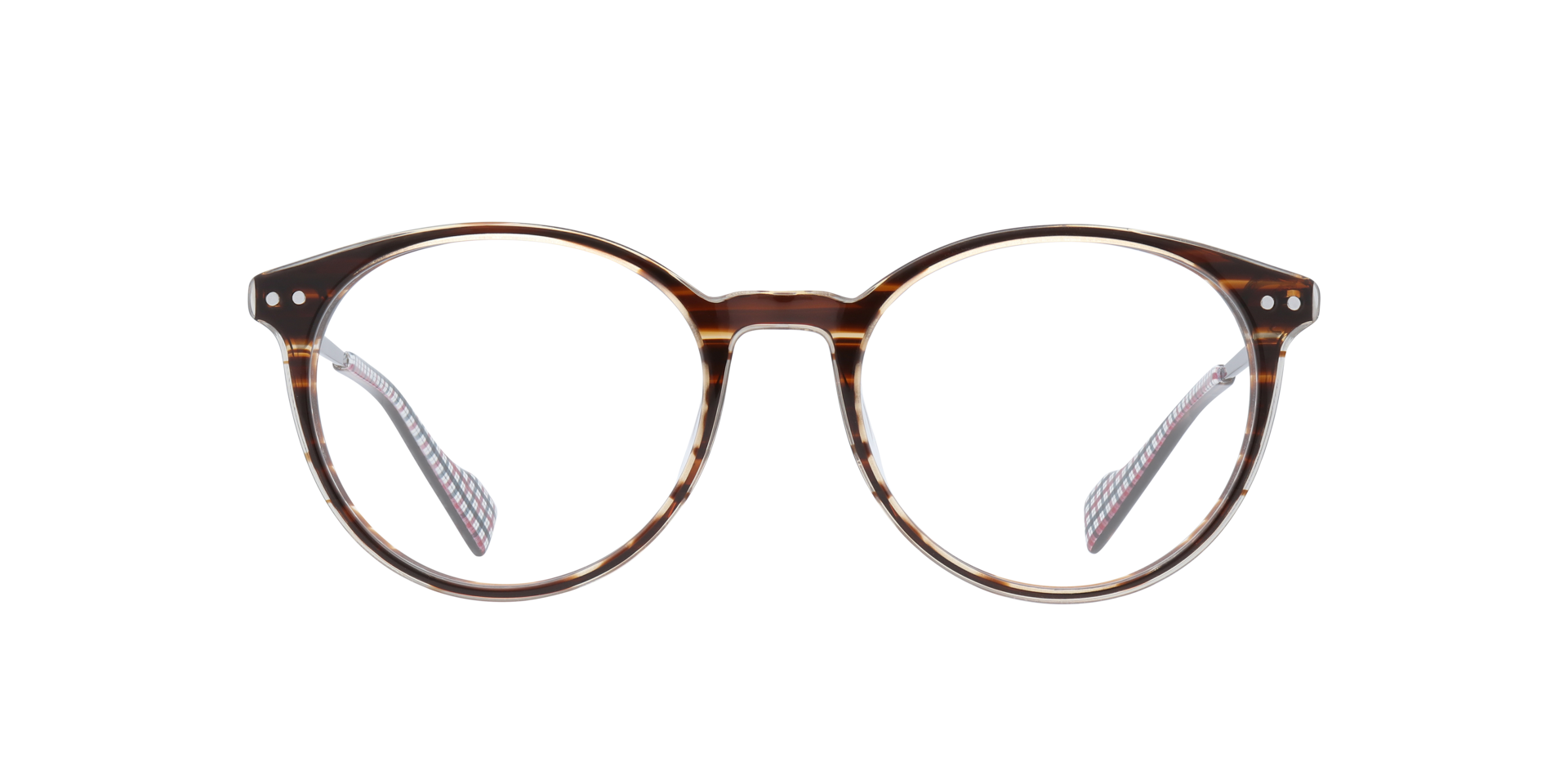 Fitzroy BN Brown MetalEyeglass Frames for Glasses Direct, Front View
