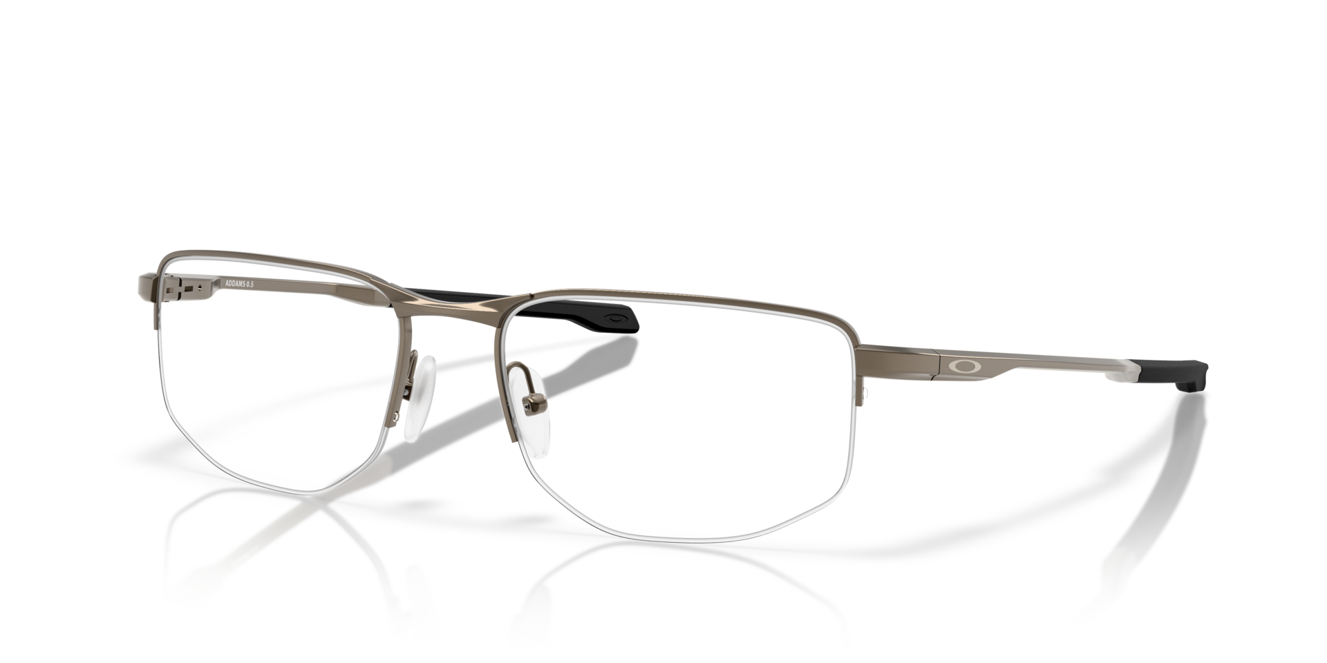 Addams 0.5 Pewter MetalEyeglass Frames for Glasses Direct, Angle View