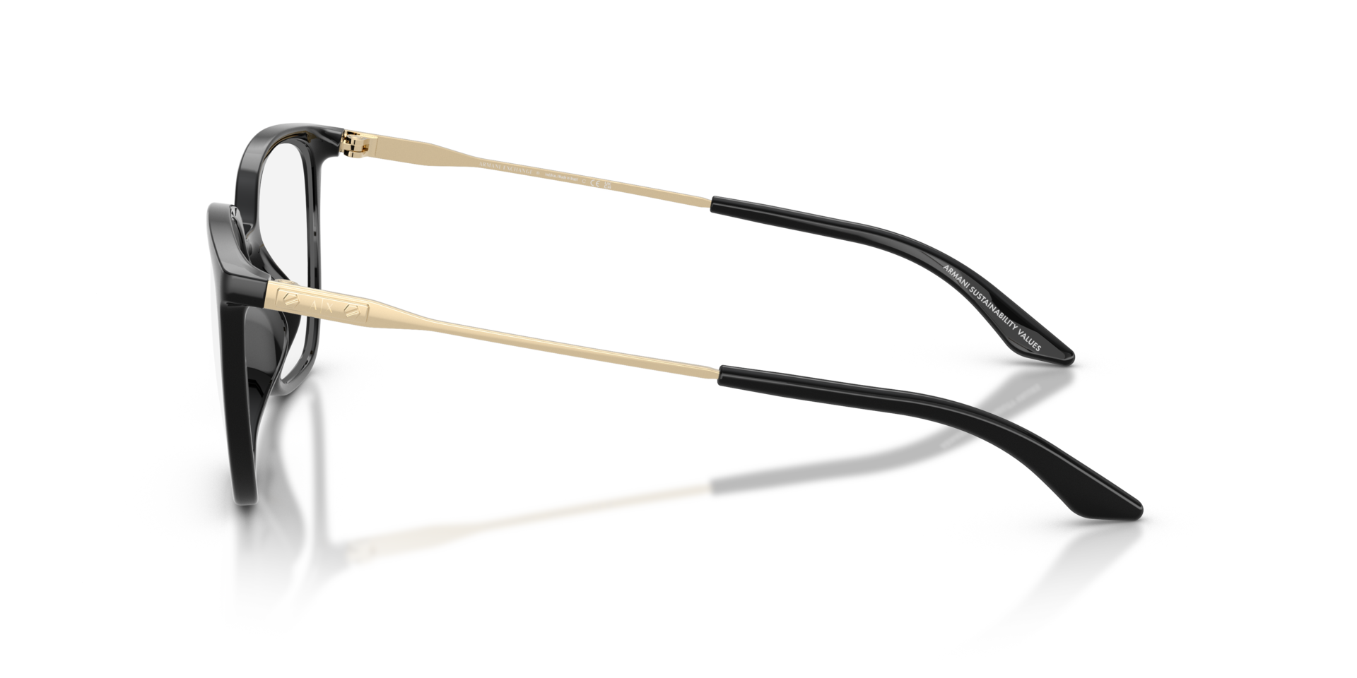 AX3142U Shiny Black PlasticEyeglass Frames for Glasses Direct, Side View