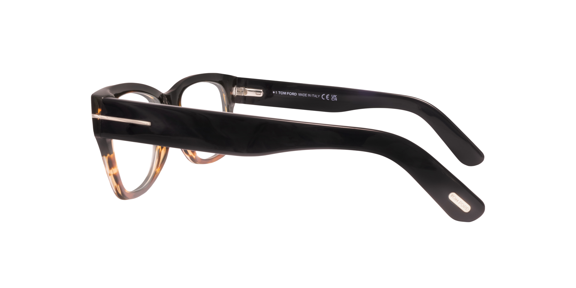 FT5379 Black Brown AcetateEyeglass Frames for Glasses Direct, Side View