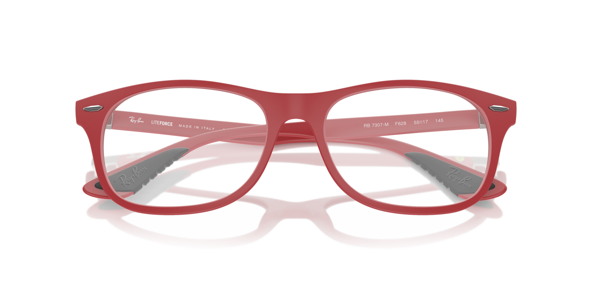 RB7307M Red PlasticEyeglass Frames for Glasses Direct, Closed View