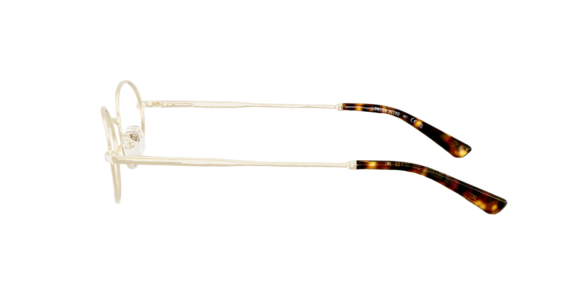 Millbank Gold MetalEyeglass Frames for Glasses Direct, Side View