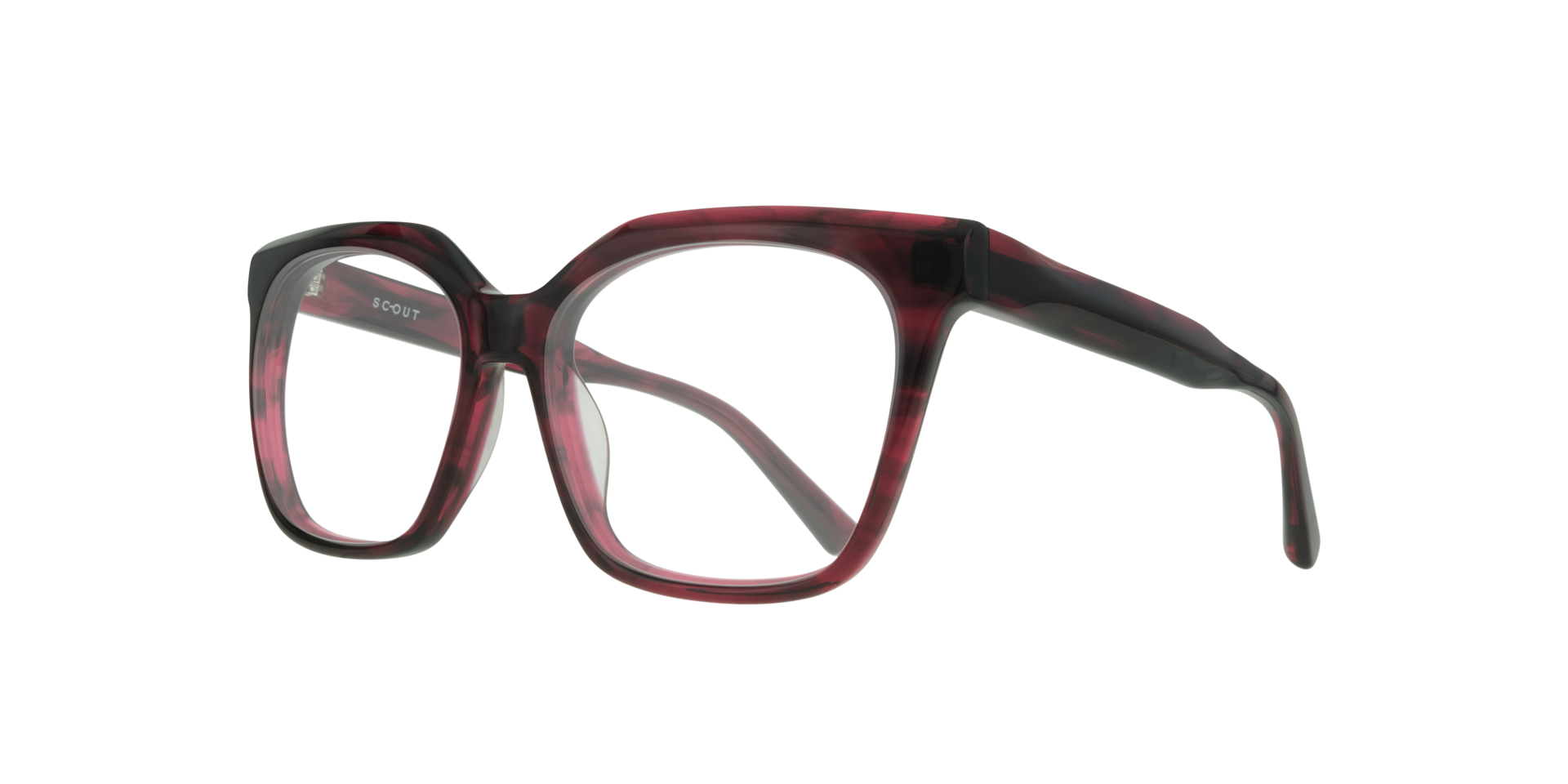 Kiki Horn Raspberry Pink AcetateEyeglass Frames for Glasses Direct, Angle View