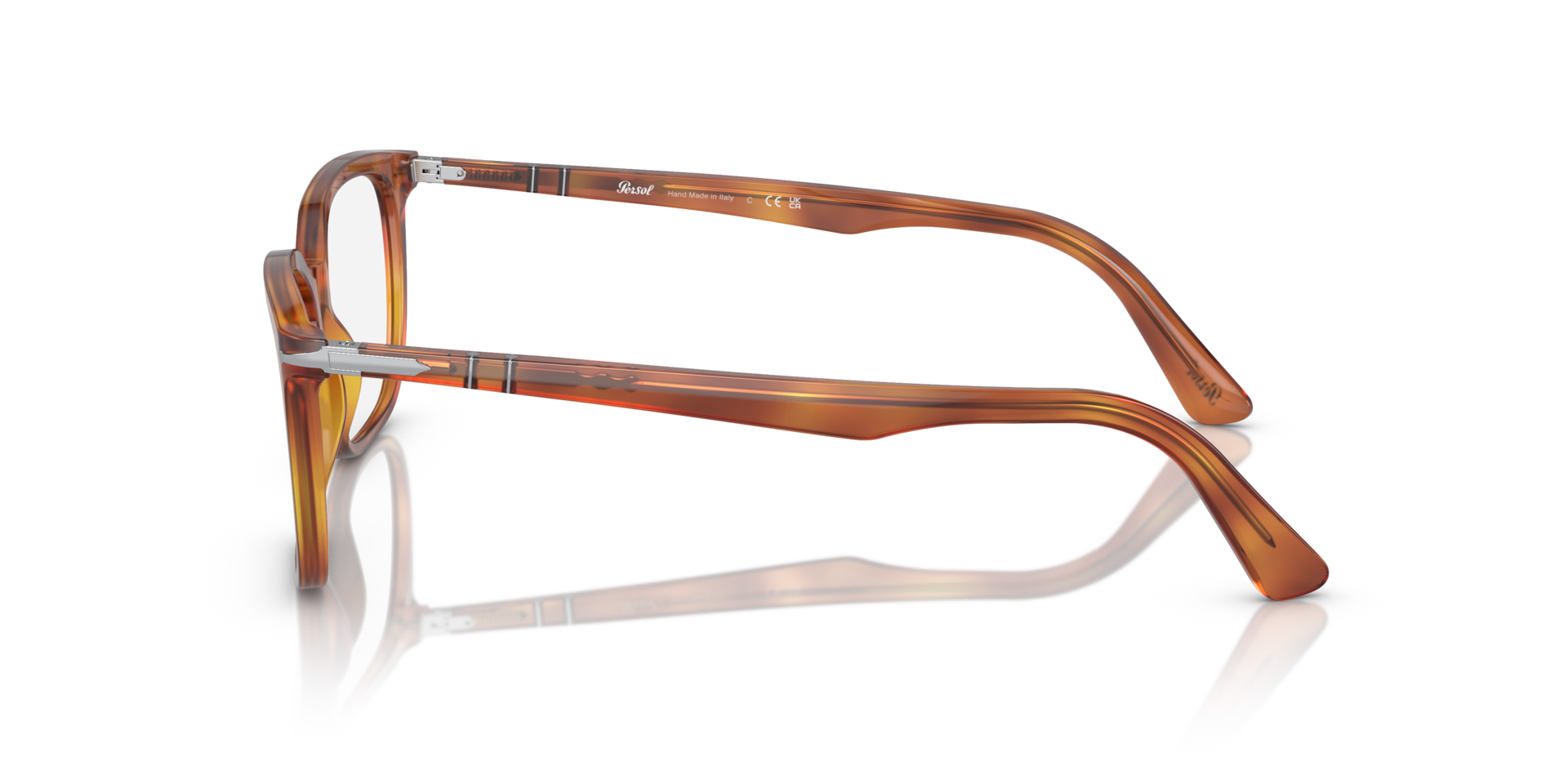 PO3298V Terra Di Siena AcetateEyeglass Frames for Glasses Direct, Side View
