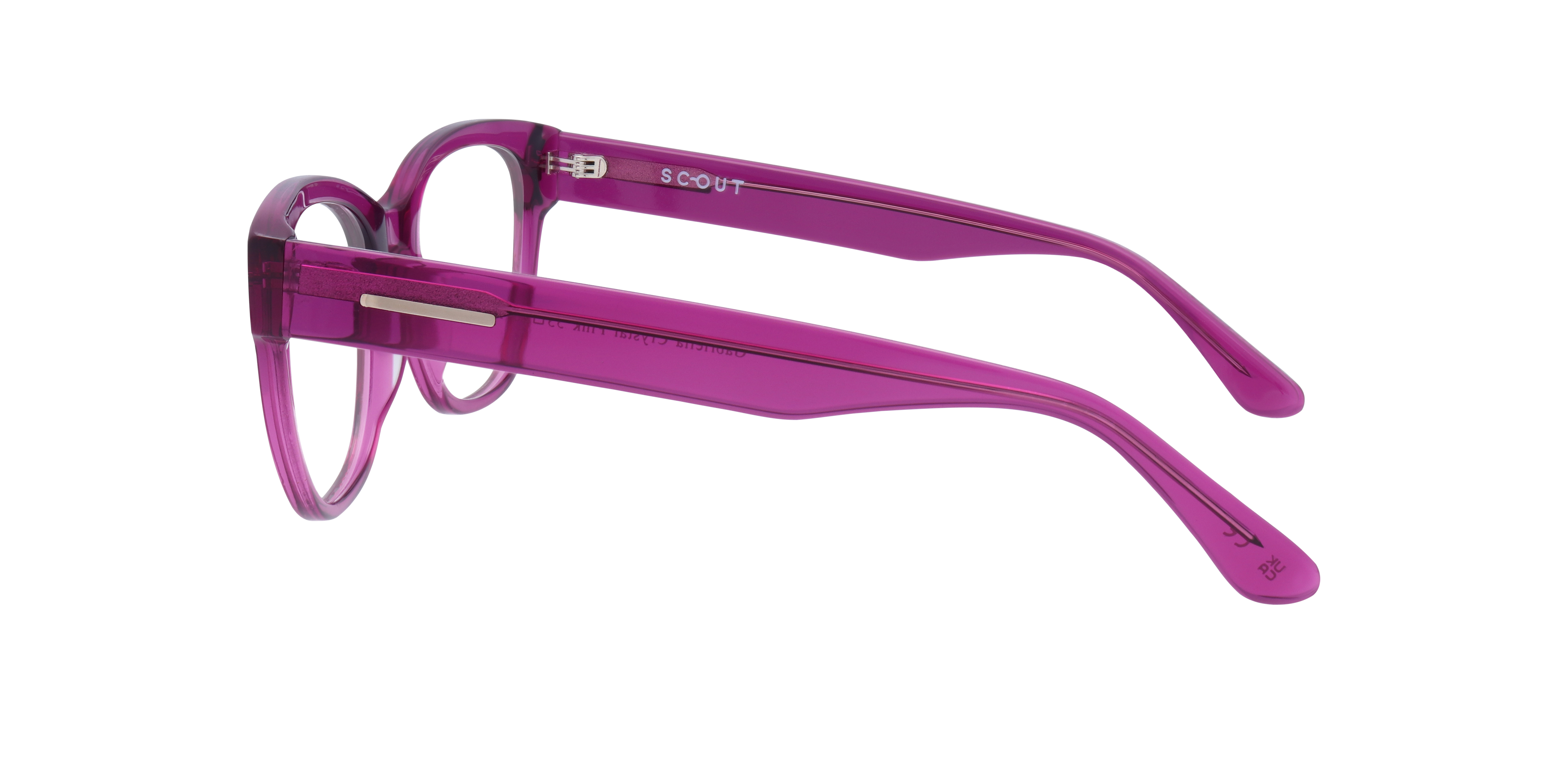 Gabriella Crystal Pink AcetateEyeglass Frames for Glasses Direct, Side View