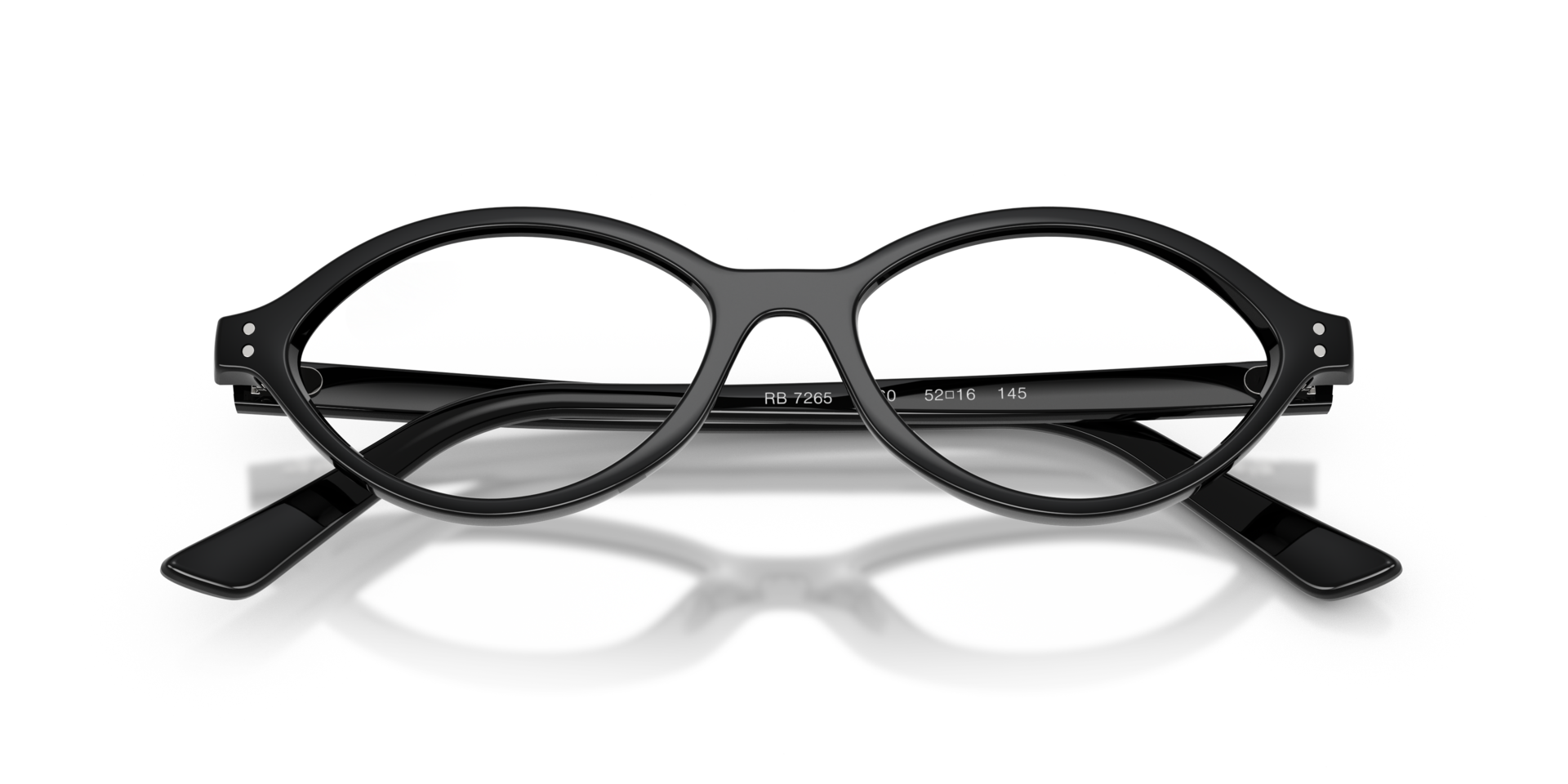 RB7265 Black PlasticEyeglass Frames for Glasses Direct, Closed View