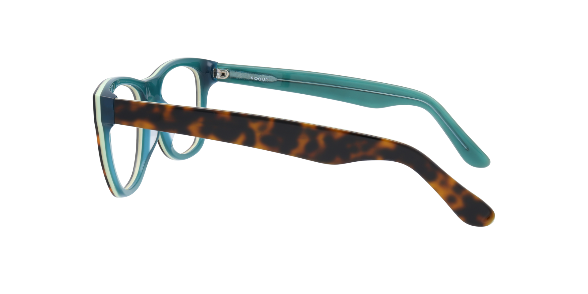 Festival Tortoise Teal AcetateEyeglass Frames for Glasses Direct, Side View